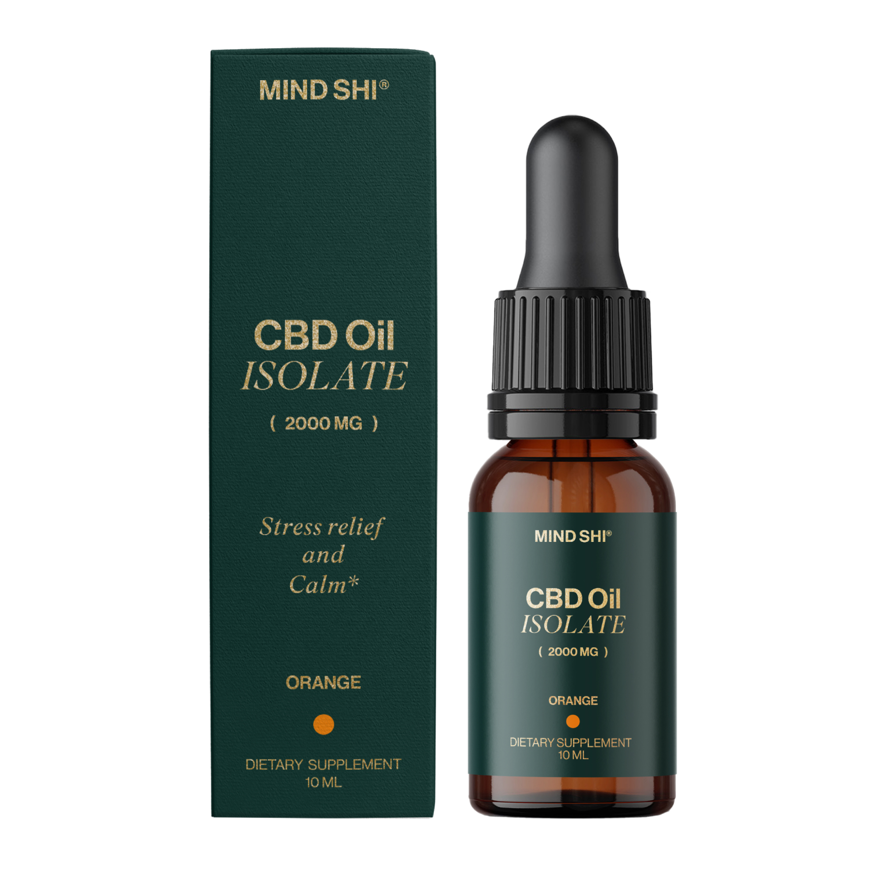 CBD Oil Isolate 2000 mg Orange - 10 ml (Затерта дата)