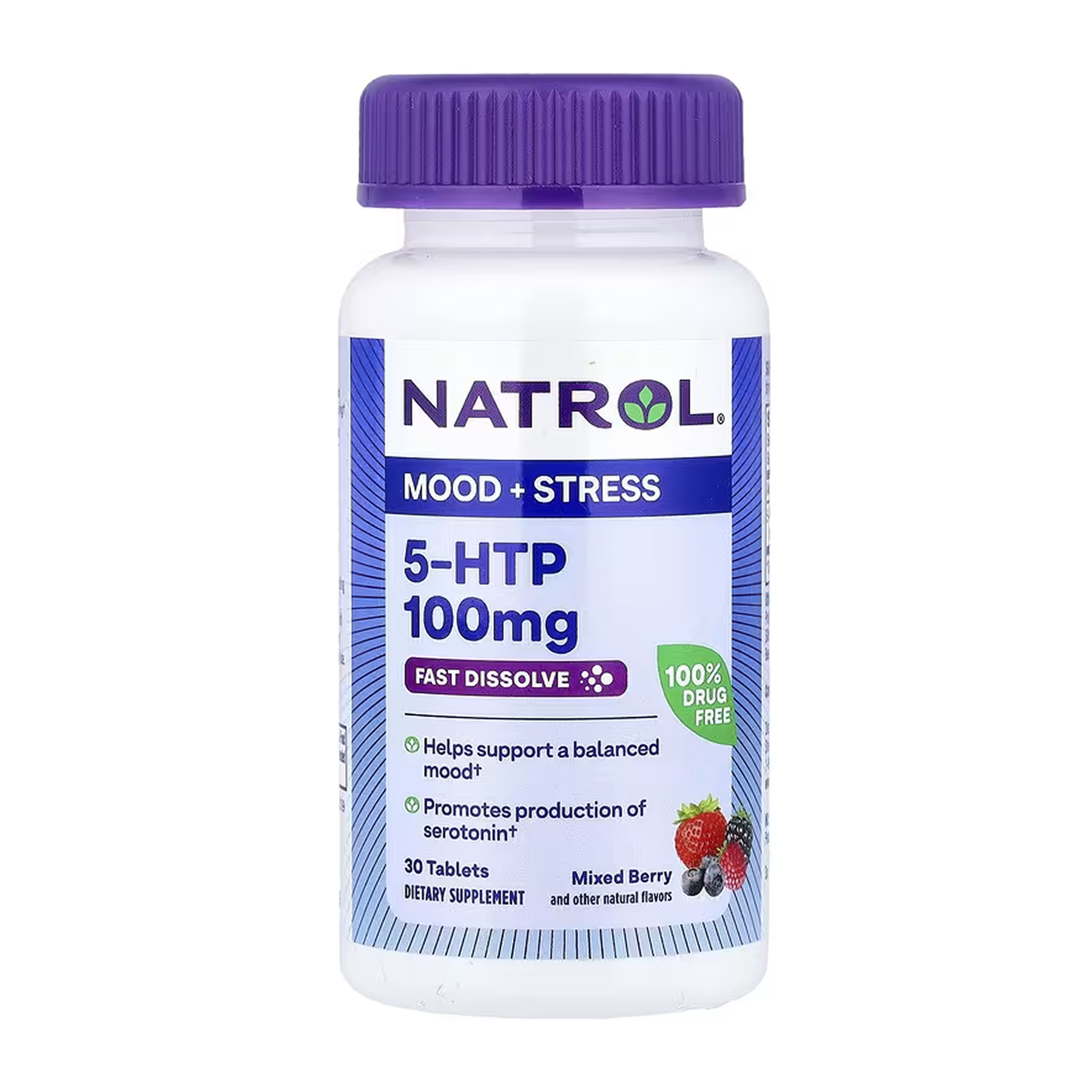 5-HTP 100mg Fast Dissolve - 30 tabs — фото 1