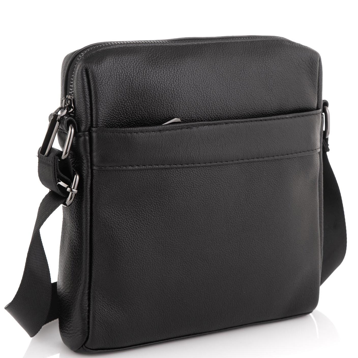 Чоловіча сумка через плече чорна Tiding Bag NM23-8017A