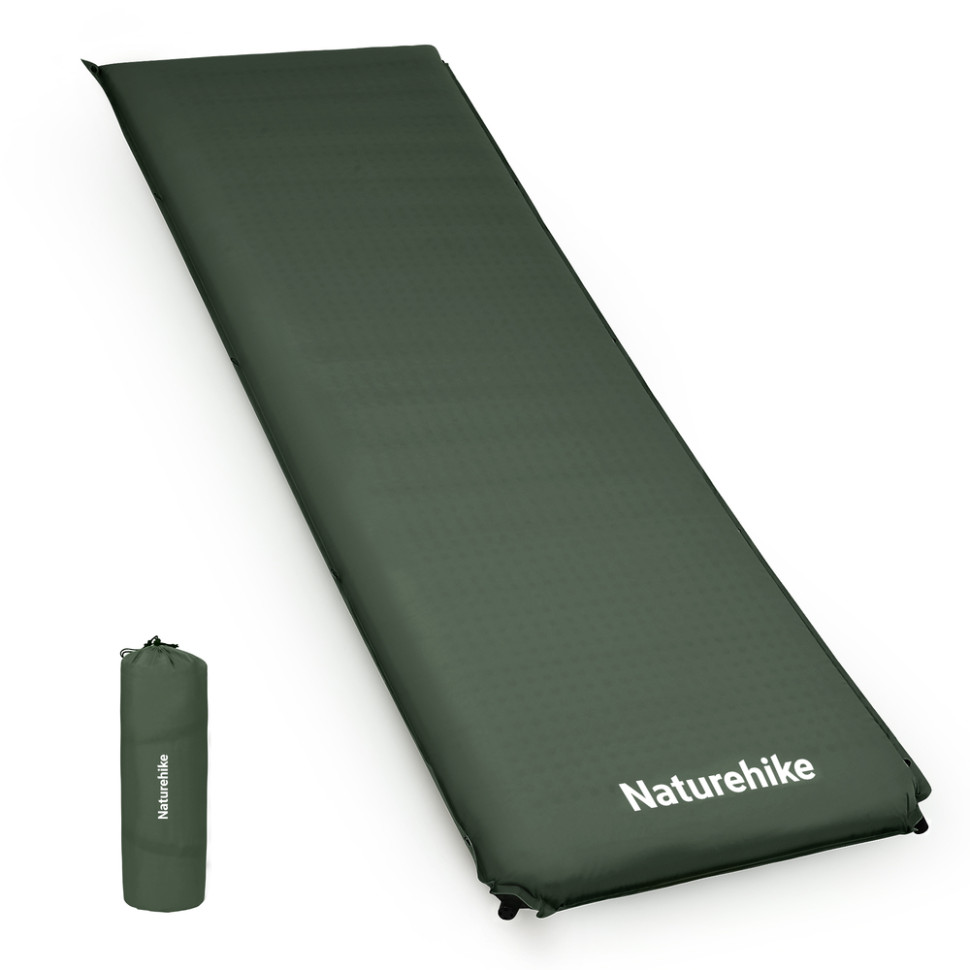 Матрац ортопедичний самонадувний одномісний Naturehike CNK2450WS020, 200х63х10 см, темно-зелений
