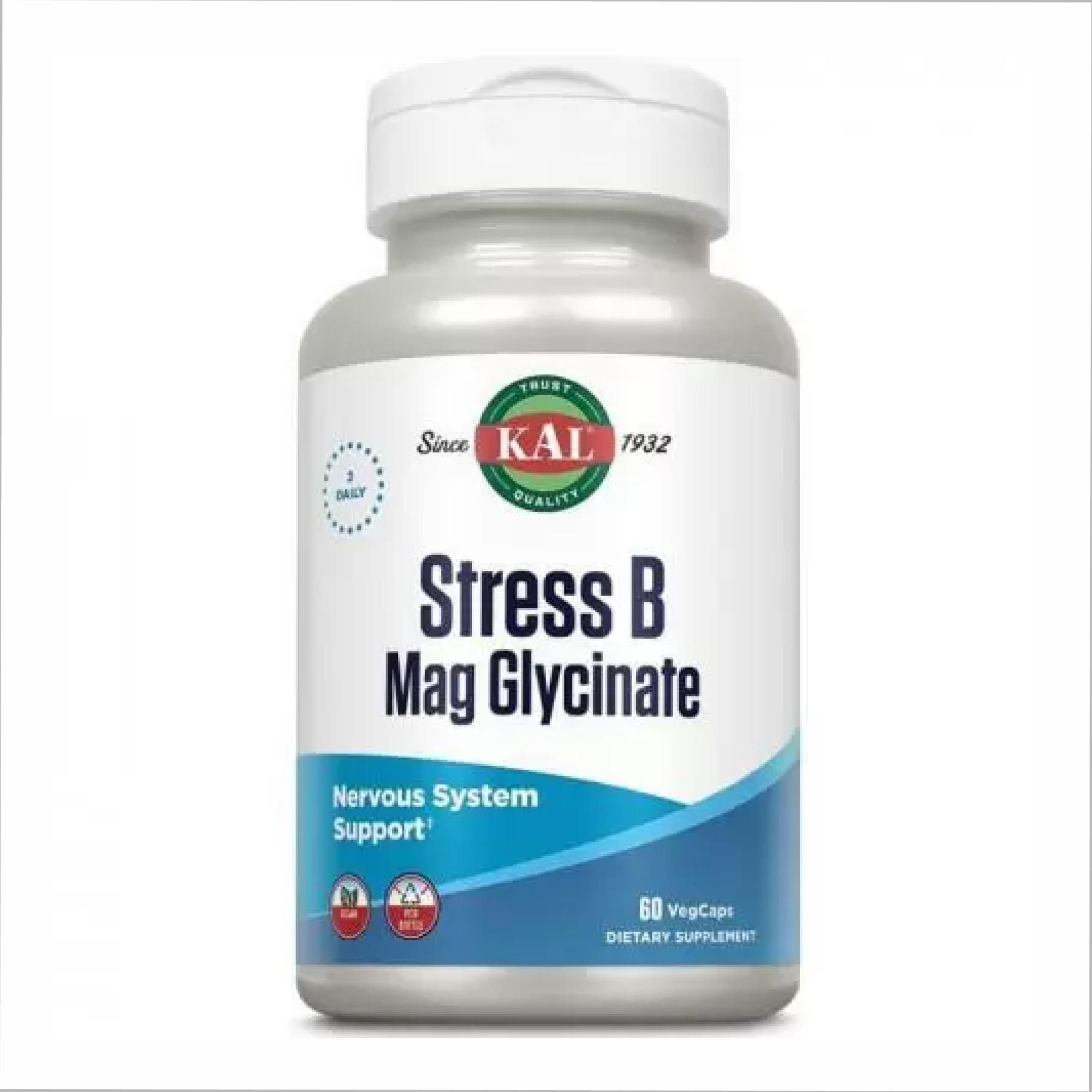 Stress B Magnesium Glycinate - 60 vcaps (Без етикетки) — фото 1