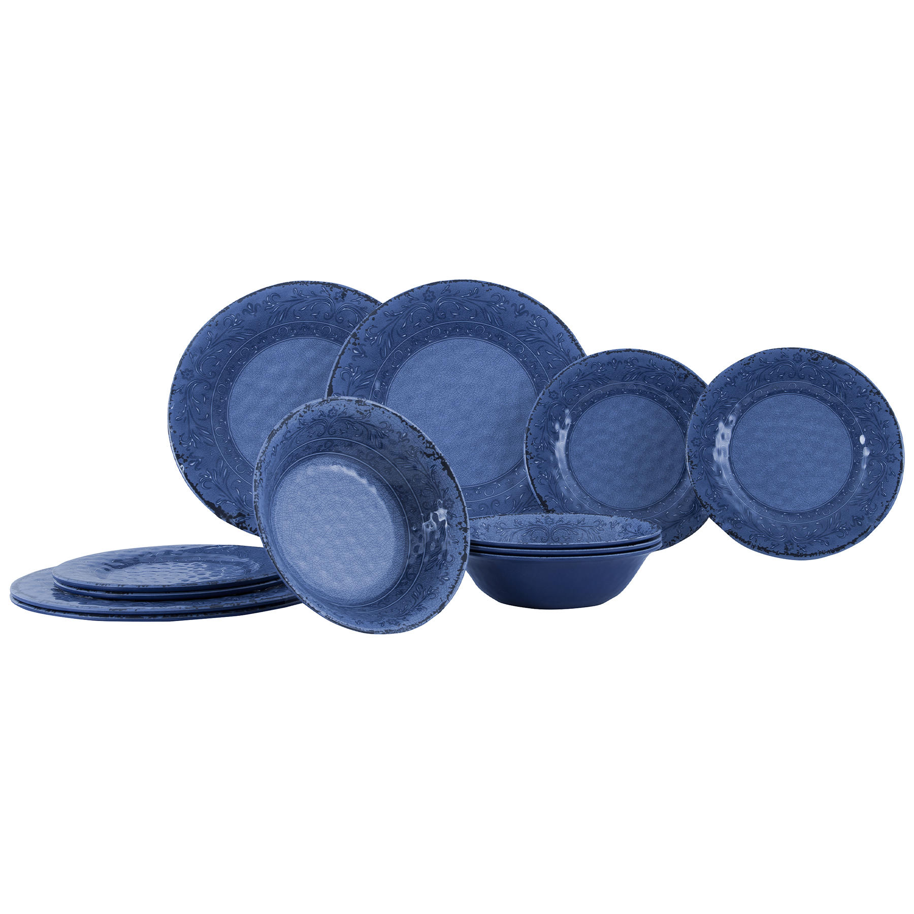 Сервіз столовий Gimex Tableware Stone 12 Pieces 4 Person Azure (6917104) — фото 1