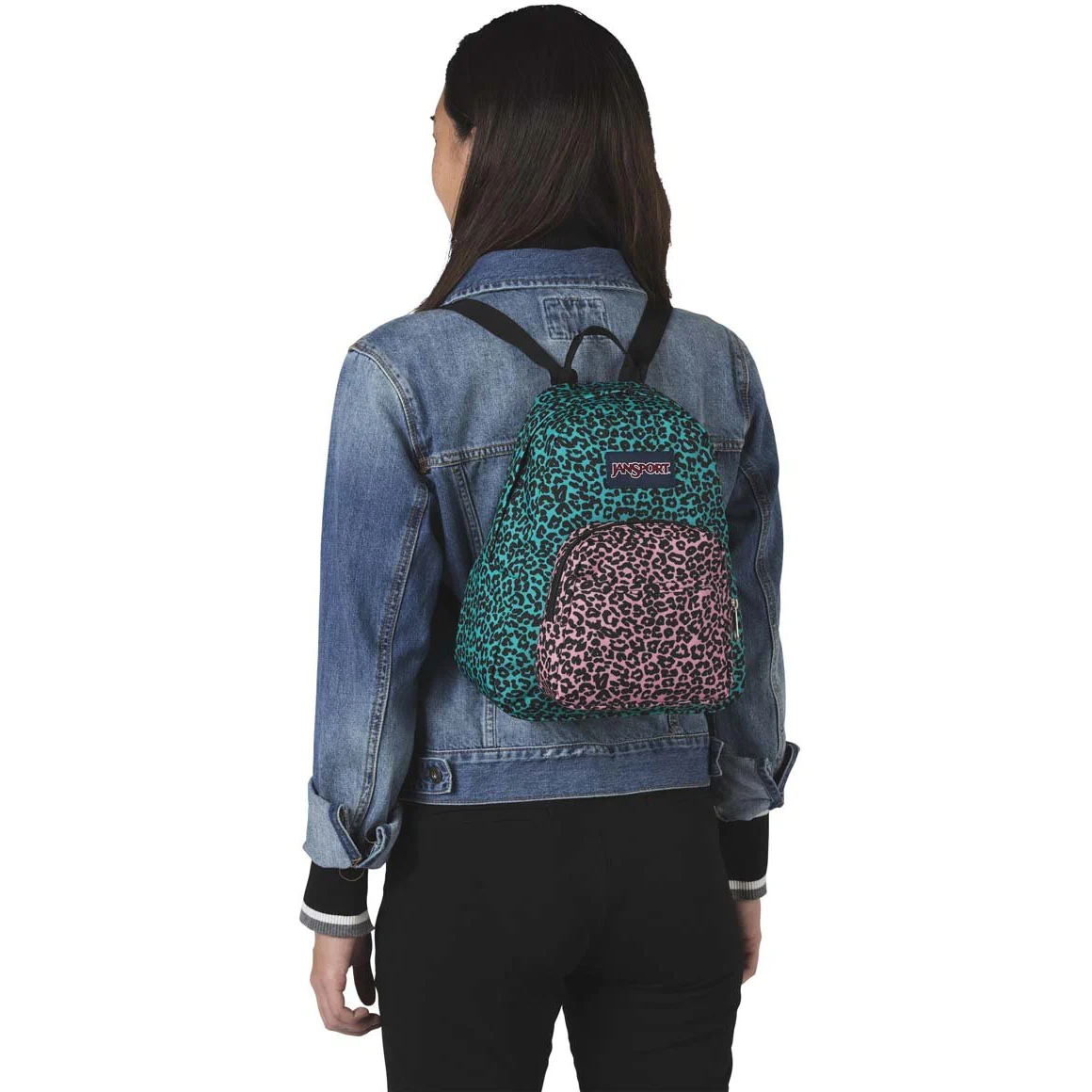 Молодежный рюкзак 10L Jansport Half Pint бирюзовый с розовым — фото 1