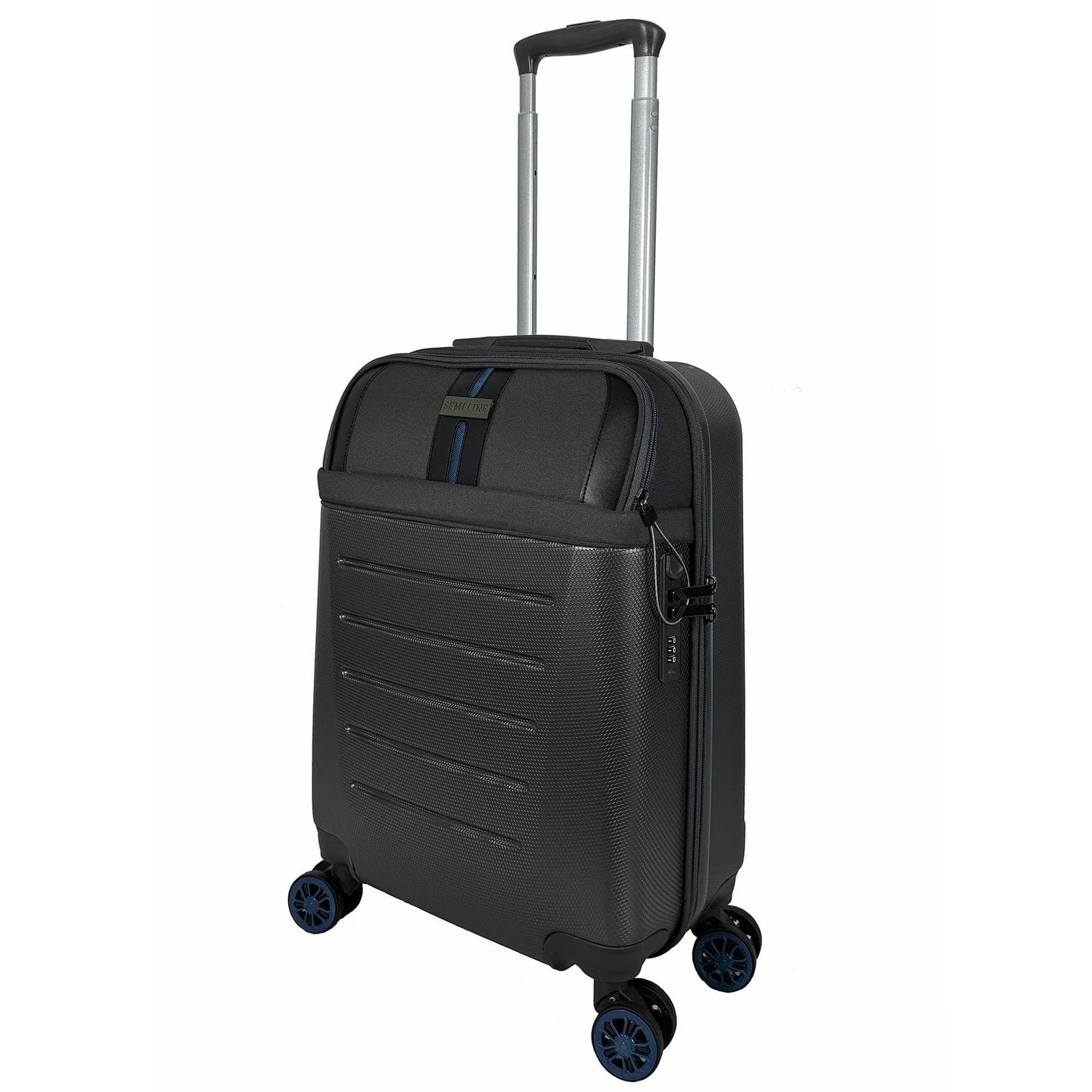 Валіза Semi Line 20" (S) Dark Brown/Blue Line (T5736-1)