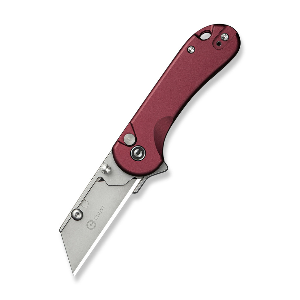 Ніж трапеція складаний кишеньковий Civivi Elementum Utility, (5.8 см) 6Cr13 / Aluminum червоний