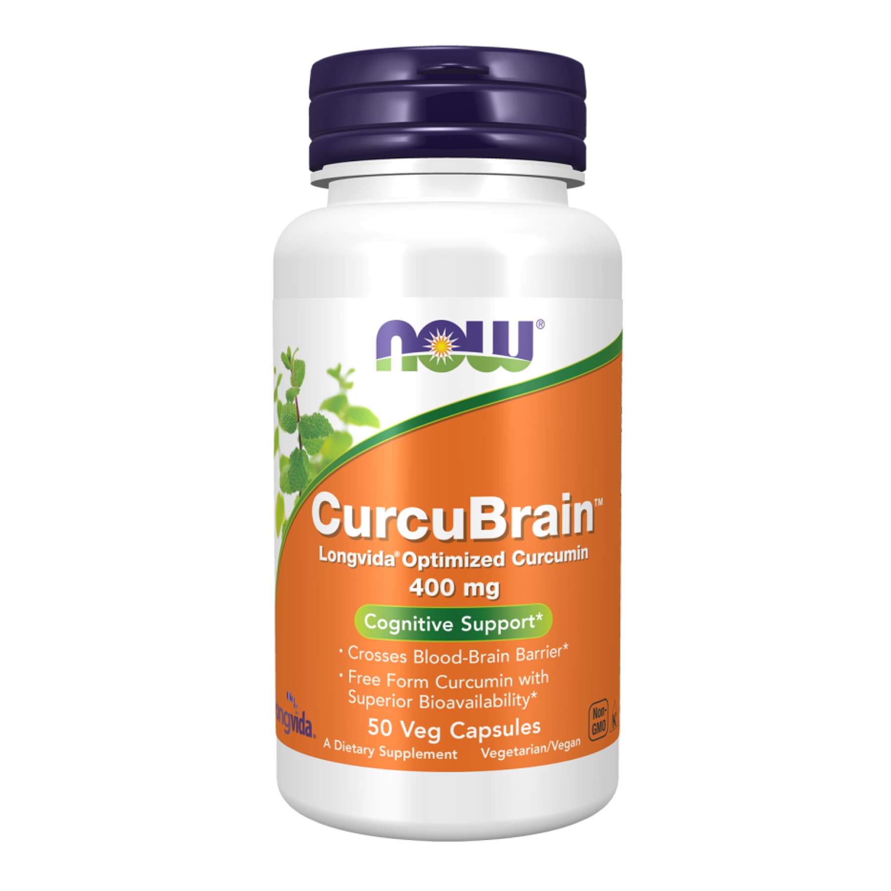 CurcuBrain, 400 мг, 50 вег. капсул