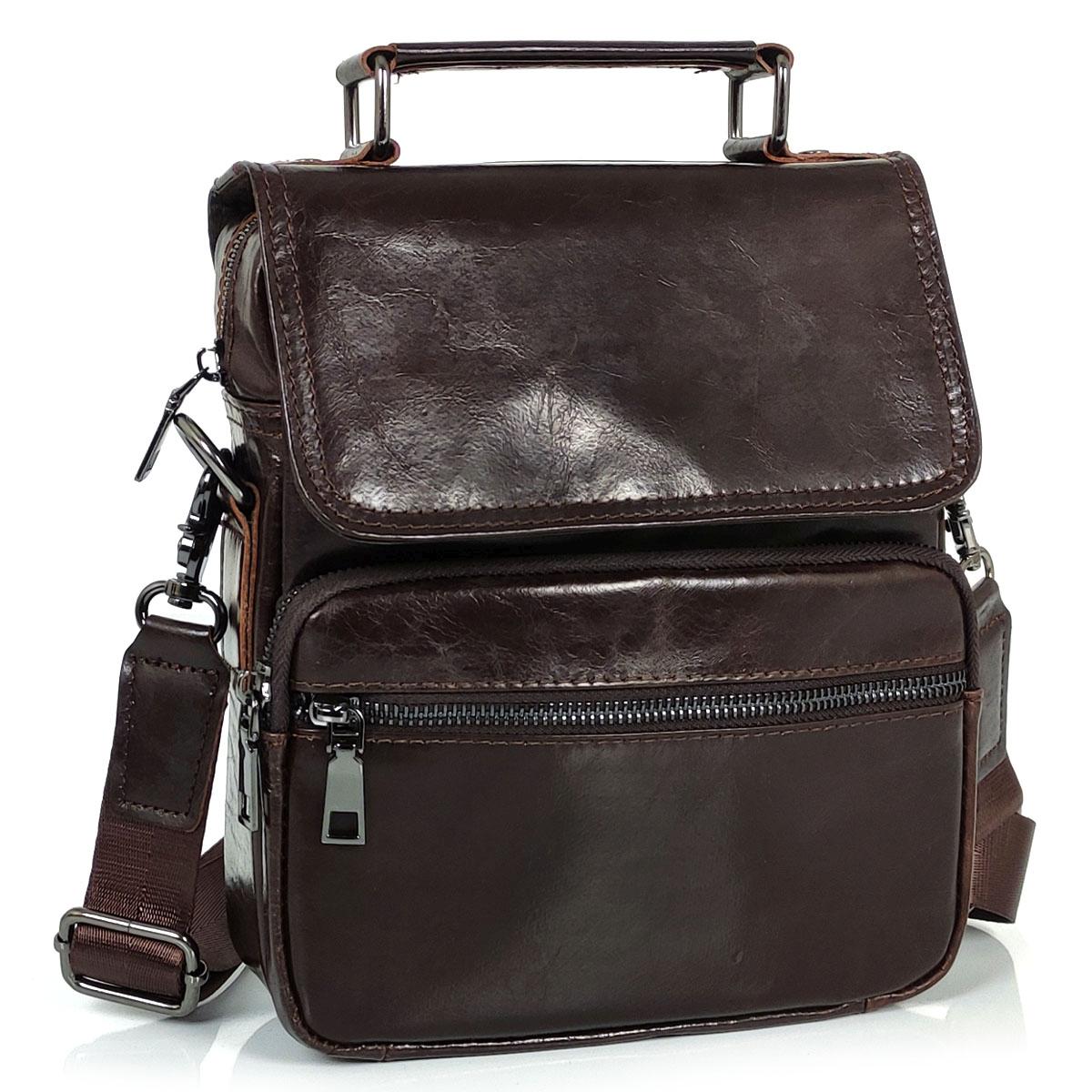 Месенджер коричневий середній Tiding Bag S-M-7476C — фото 1