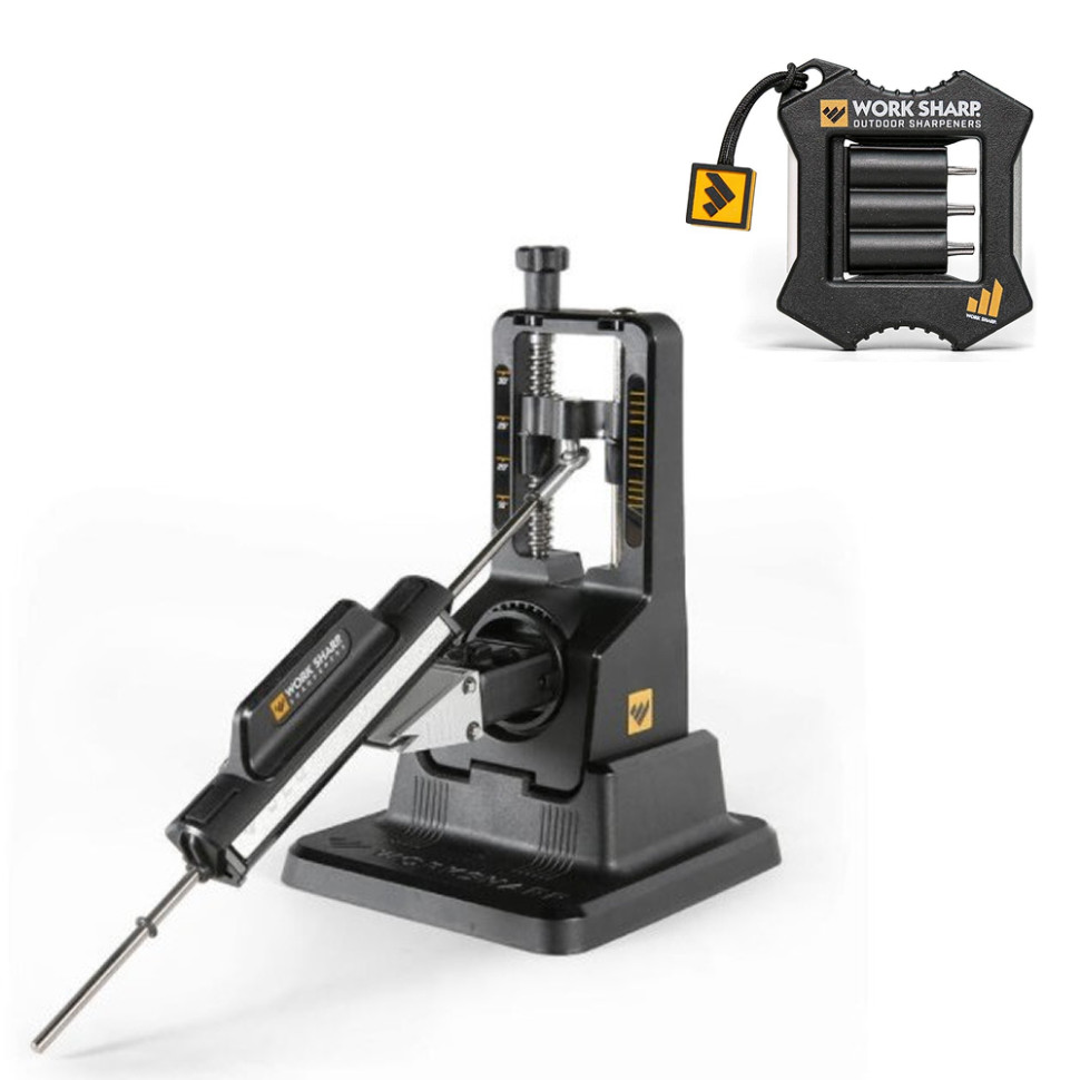 Акційний набір Work Sharp Точилка механічна The Precision Adjust Knife Sharpener WSBCHPAJ-I + Точилка механічна Micro WSEDCMCR — фото 1