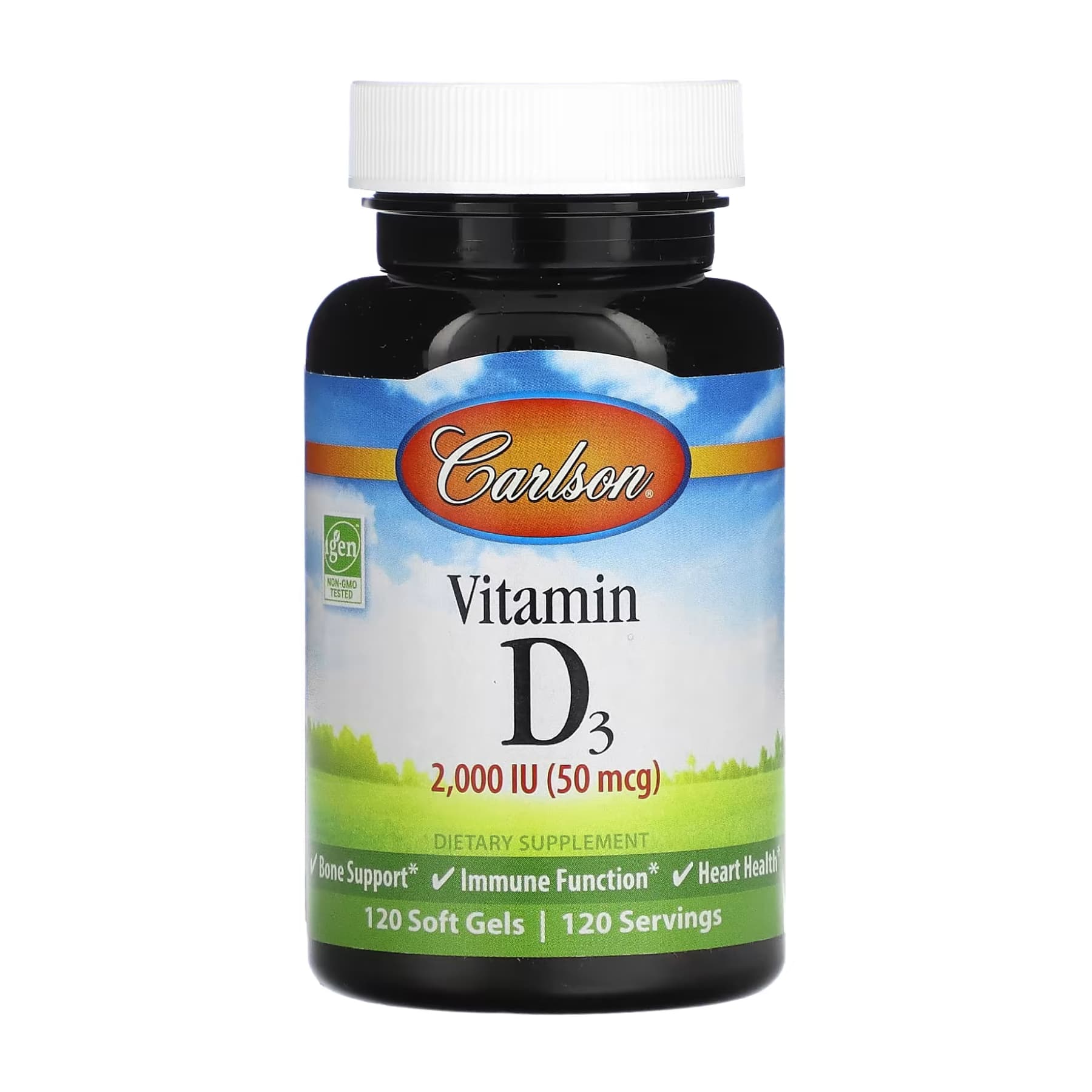 Vitamin D 2000 IU - 120 softgels — фото 1