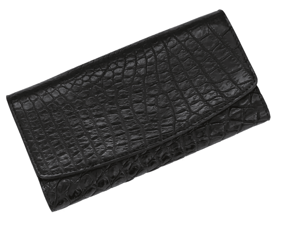 Гаманець зі шкіри крокодила Exotic Leather Чорний (cw 95_2)