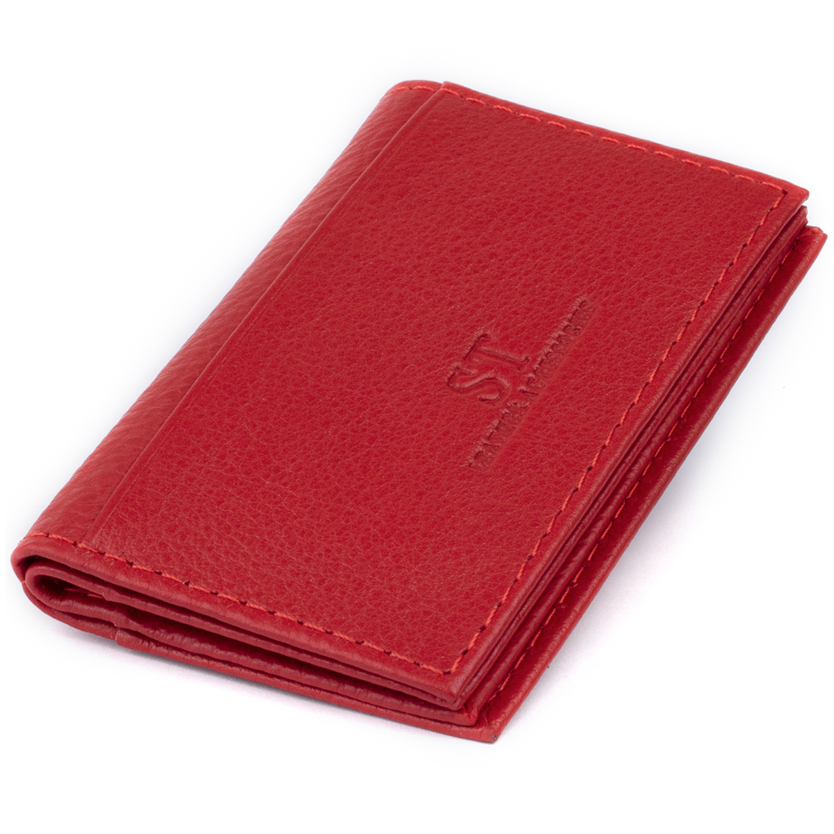 Визитница-книжка ST Leather 19214 Красная — фото 1