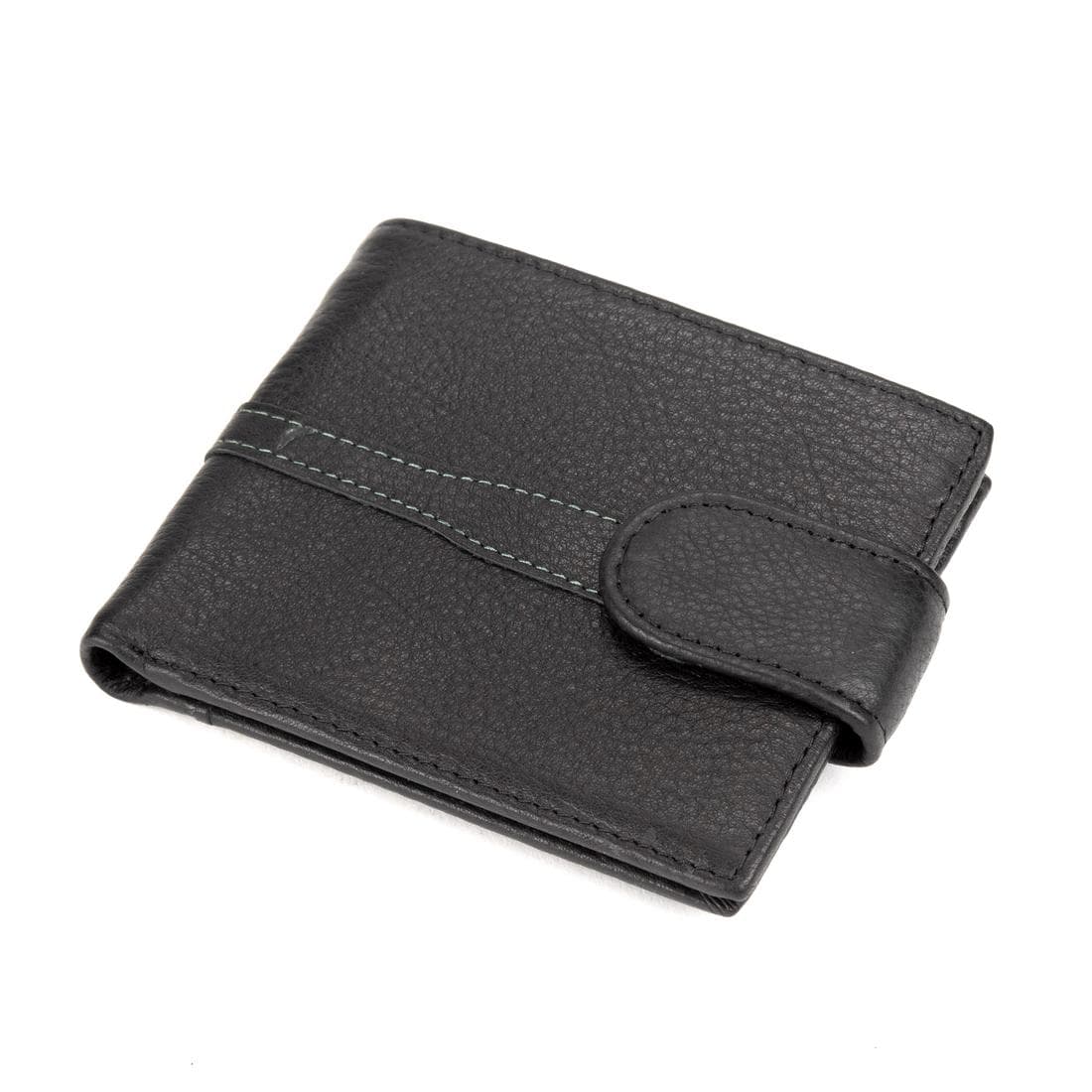 Портмоне из натуральной кожи черноеTiding Bag M39-GR6003A