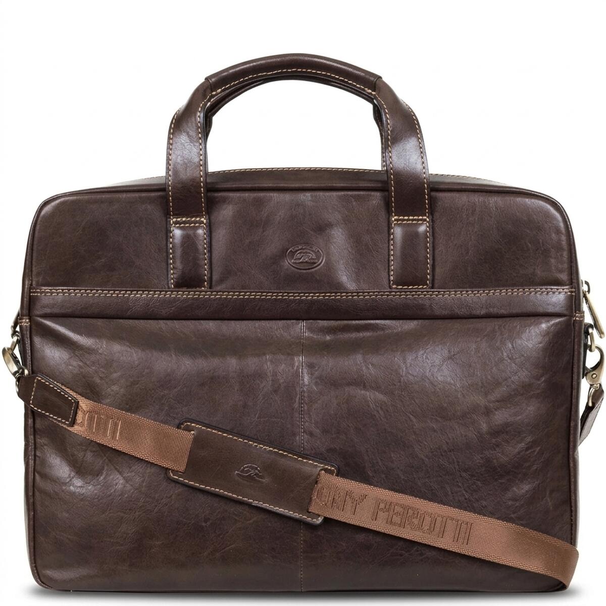 Мужская сумка-портфель Tony Perotti Italico 9954-40 moro (90374) Коричневая — фото 1