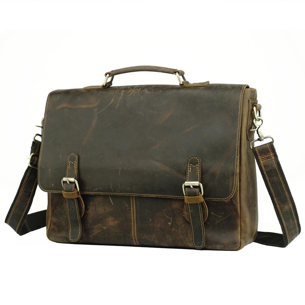 Мужской кожаный портфель TIDING BAG t0021