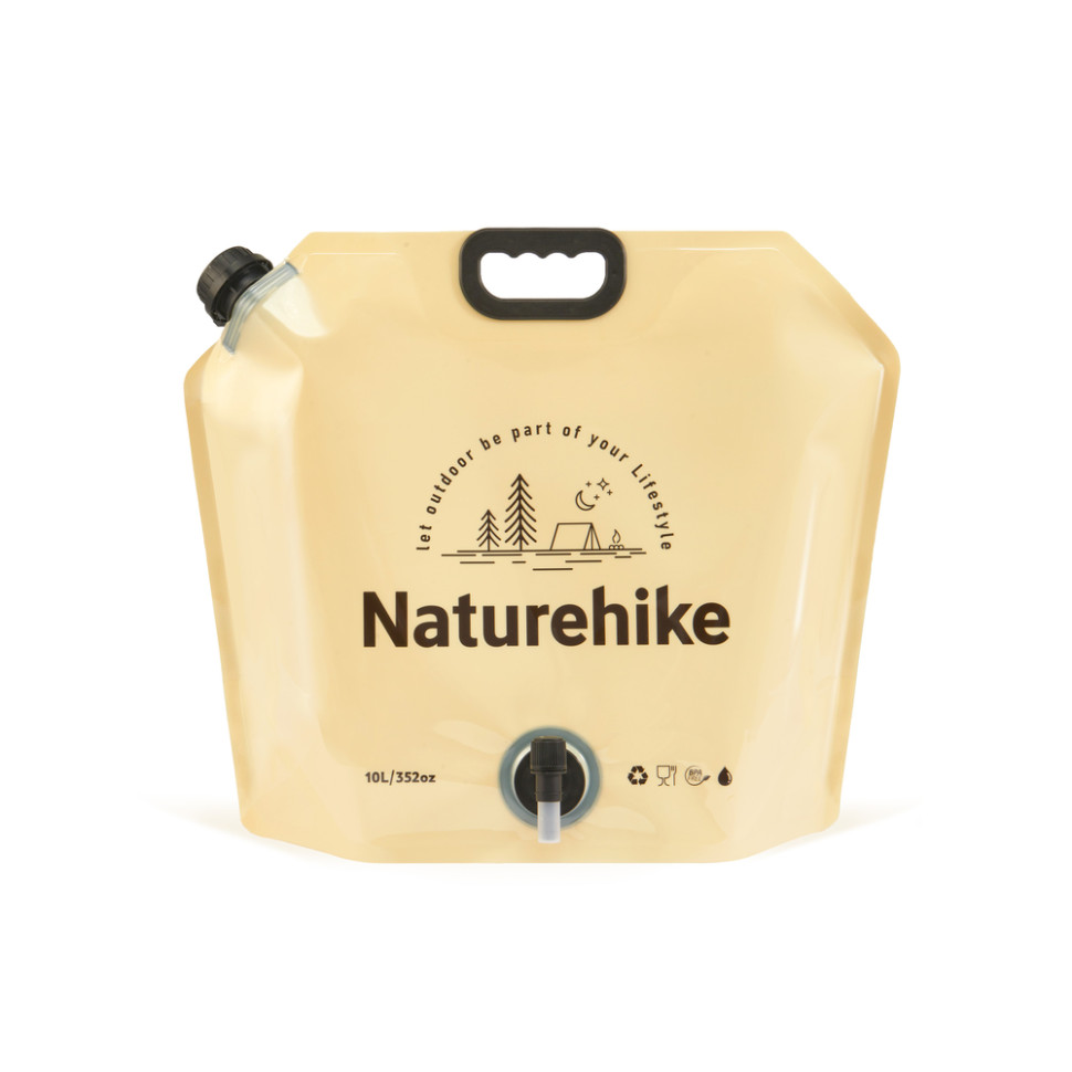 Складной контейнер для води с полиэтилена Naturehike CNK2450CF027, 10 л, желтый