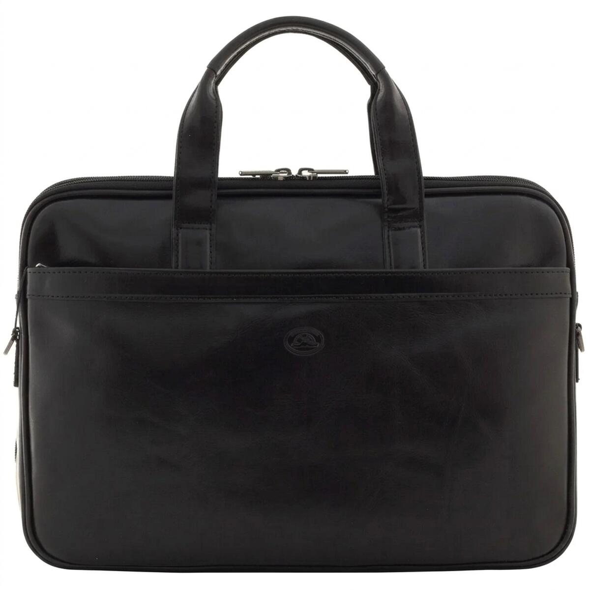 Мужской портфель из натуральной кожи Tony Perotti Italico 7044-40 nero (90641) Черный — фото 1