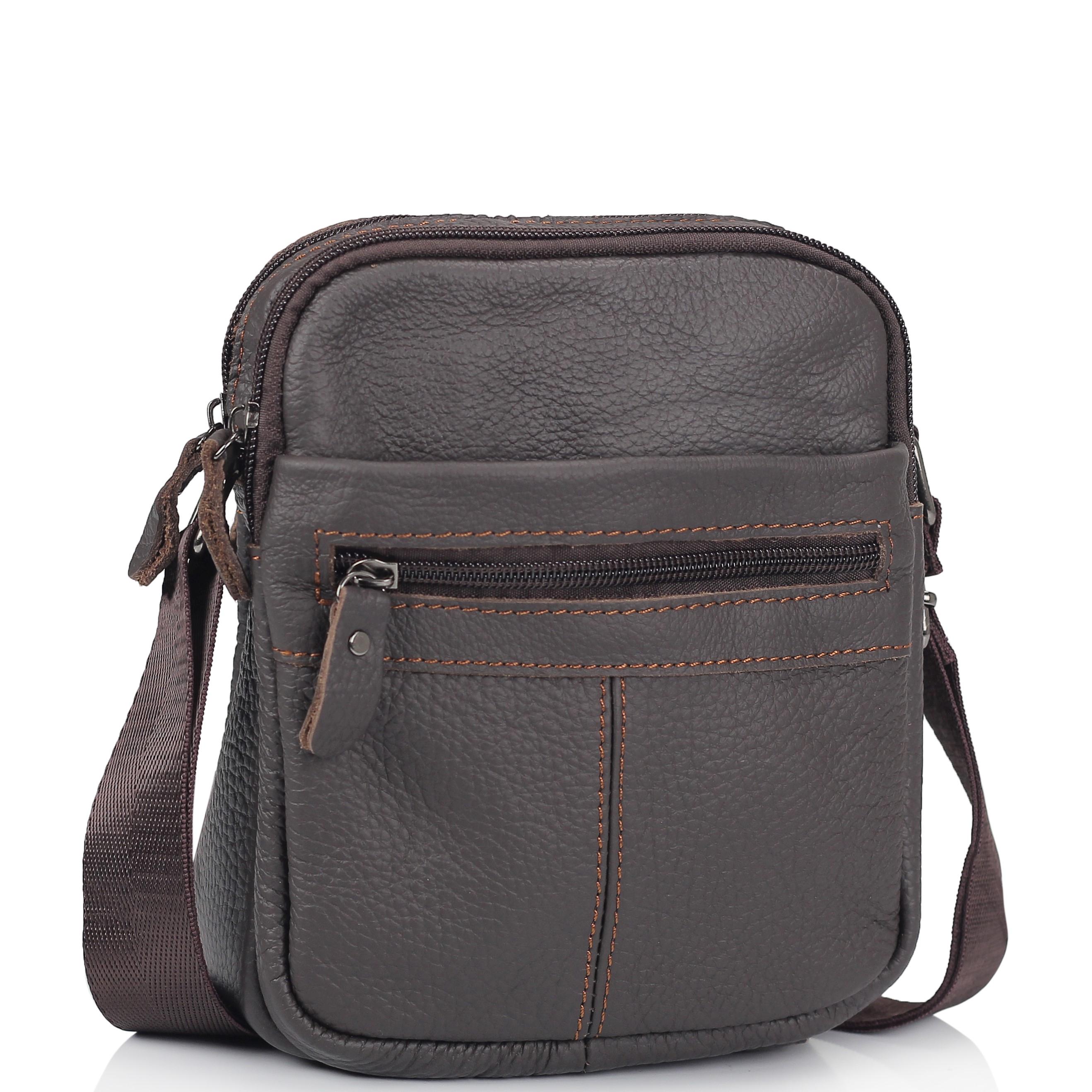 Сумка через плече маленька коричнева Tiding Bag NM20-1811DB — фото 1