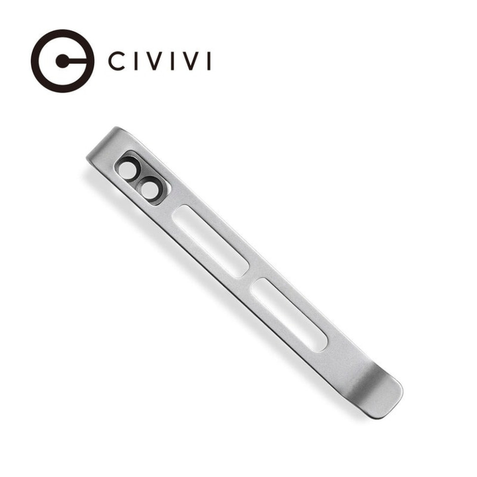 Кліпса кишенькова сталева Civivi без гвинтів CA-06B-V1