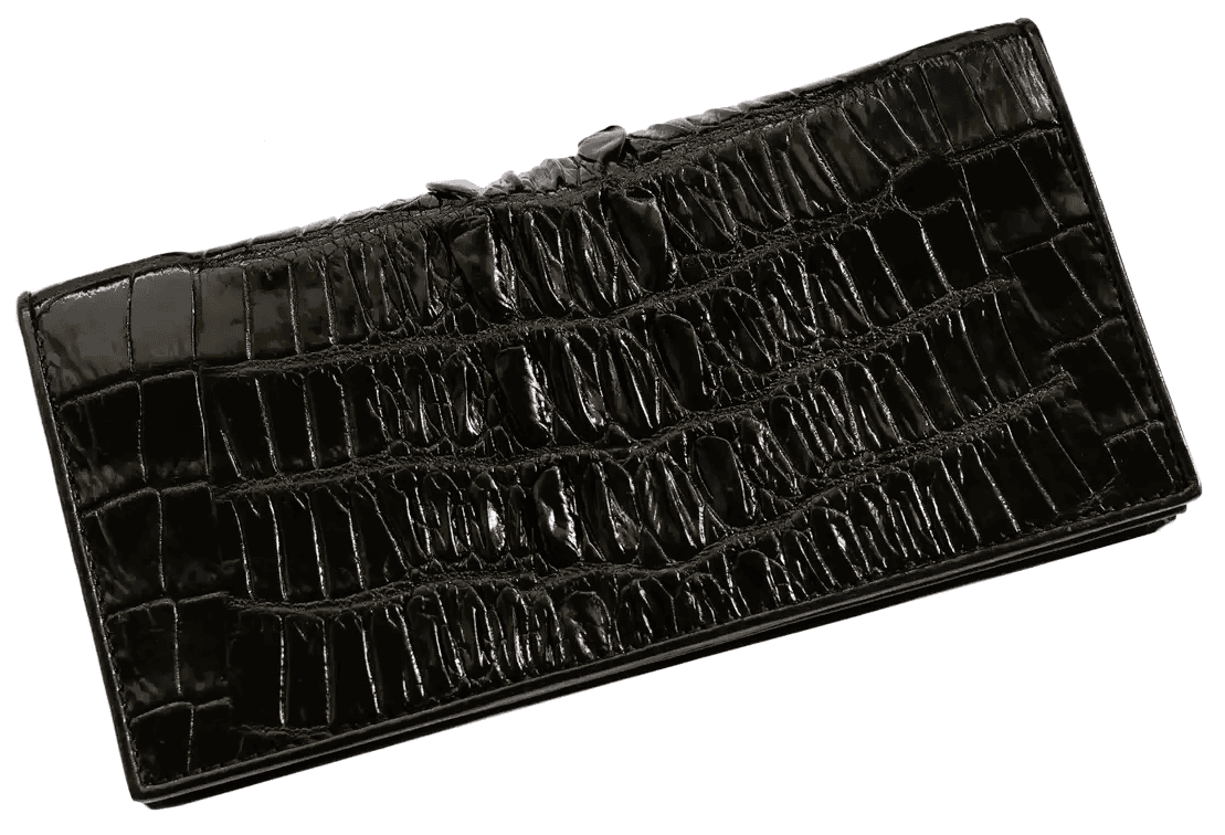 Гаманець зі шкіри крокодила Exotic Leather Чорний (cw11_2)