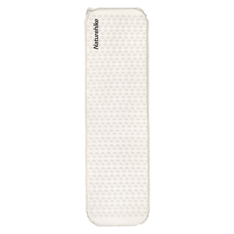 Матрац туристичний надувний одномісний Naturehike CNK2300DZ013, 185x55x3.5 см, світло-сірий, прямокутний