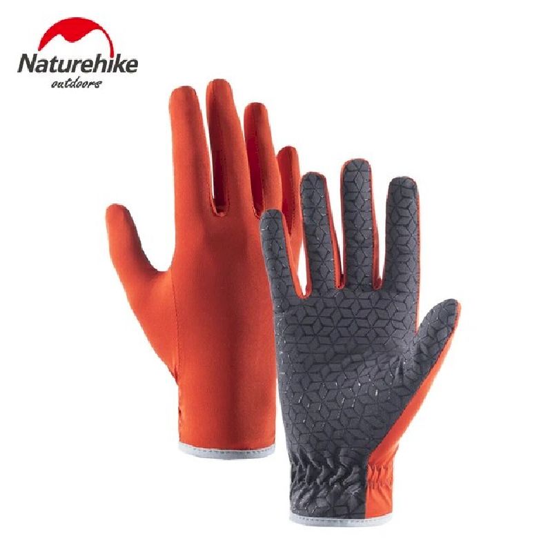 Рукавичкі нековзкі трикотажні Naturehike NH21FS035, розмір L, помаранчеві
