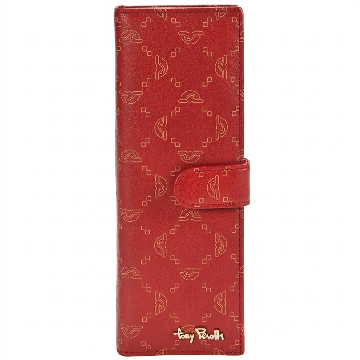 Визитница на кнопке Tony Perotti Luxury 2639 rosso (90387) Красная — фото 1