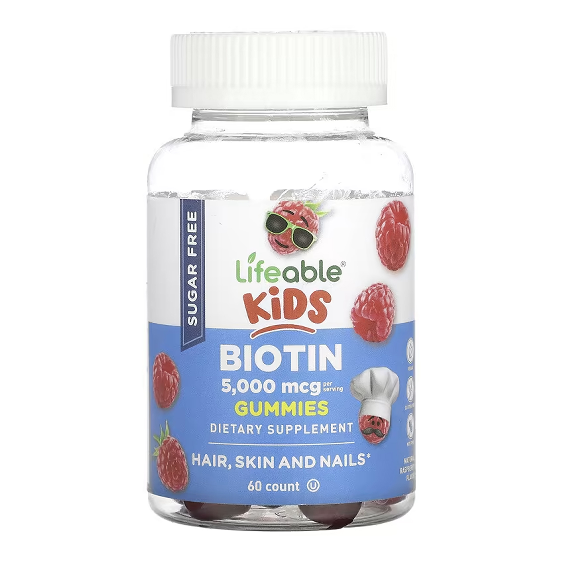 Biotin 5,000mcg Kids Sugar Free - 60 gummies — фото 1