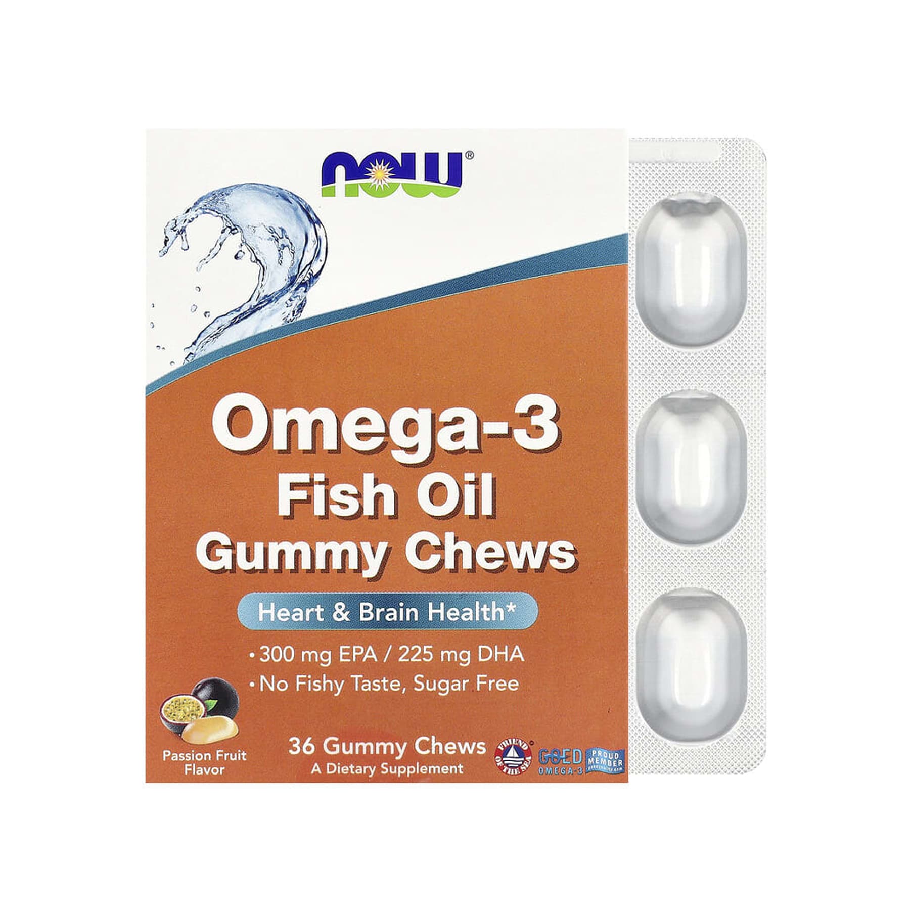 Omega-3 Fish Oil - 36 Gummy Chews (Повреждена упаковка)