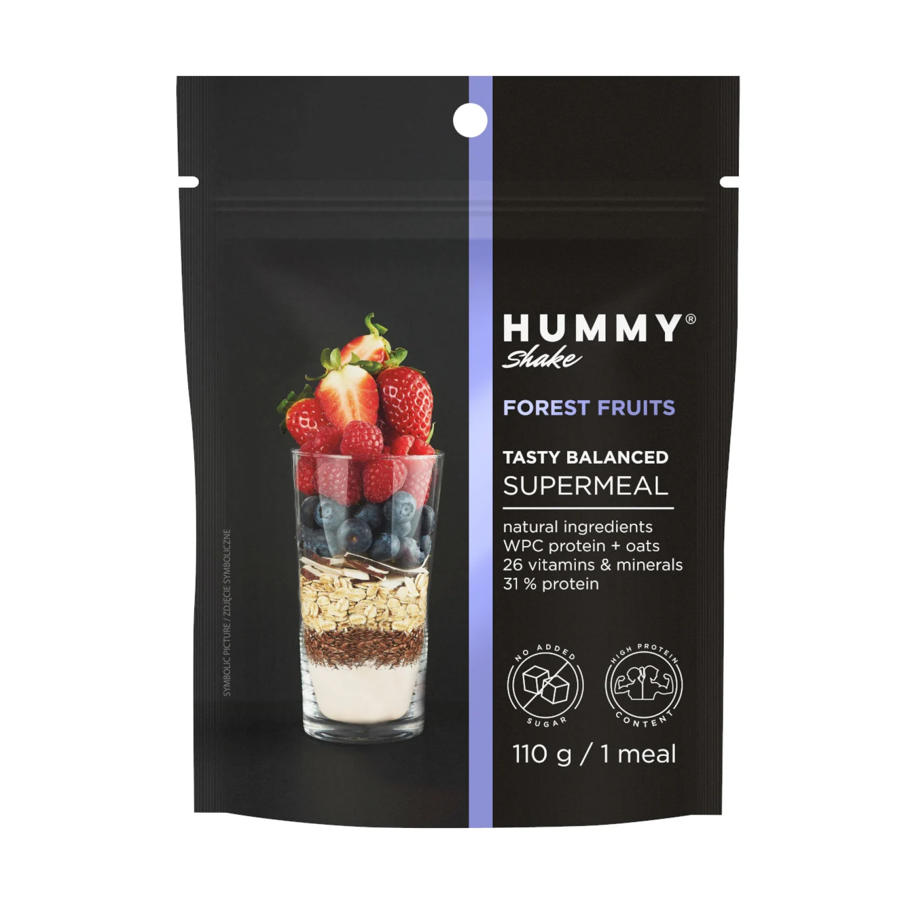 Hummy Shake Tasty Balanced Supermeal - 110g Forest Fruits — фото 1