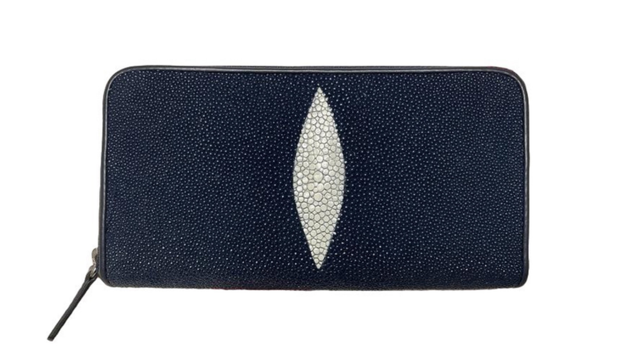 Кошелек из кожи ската Exotic Leather Синий (stw30_3) — фото 1
