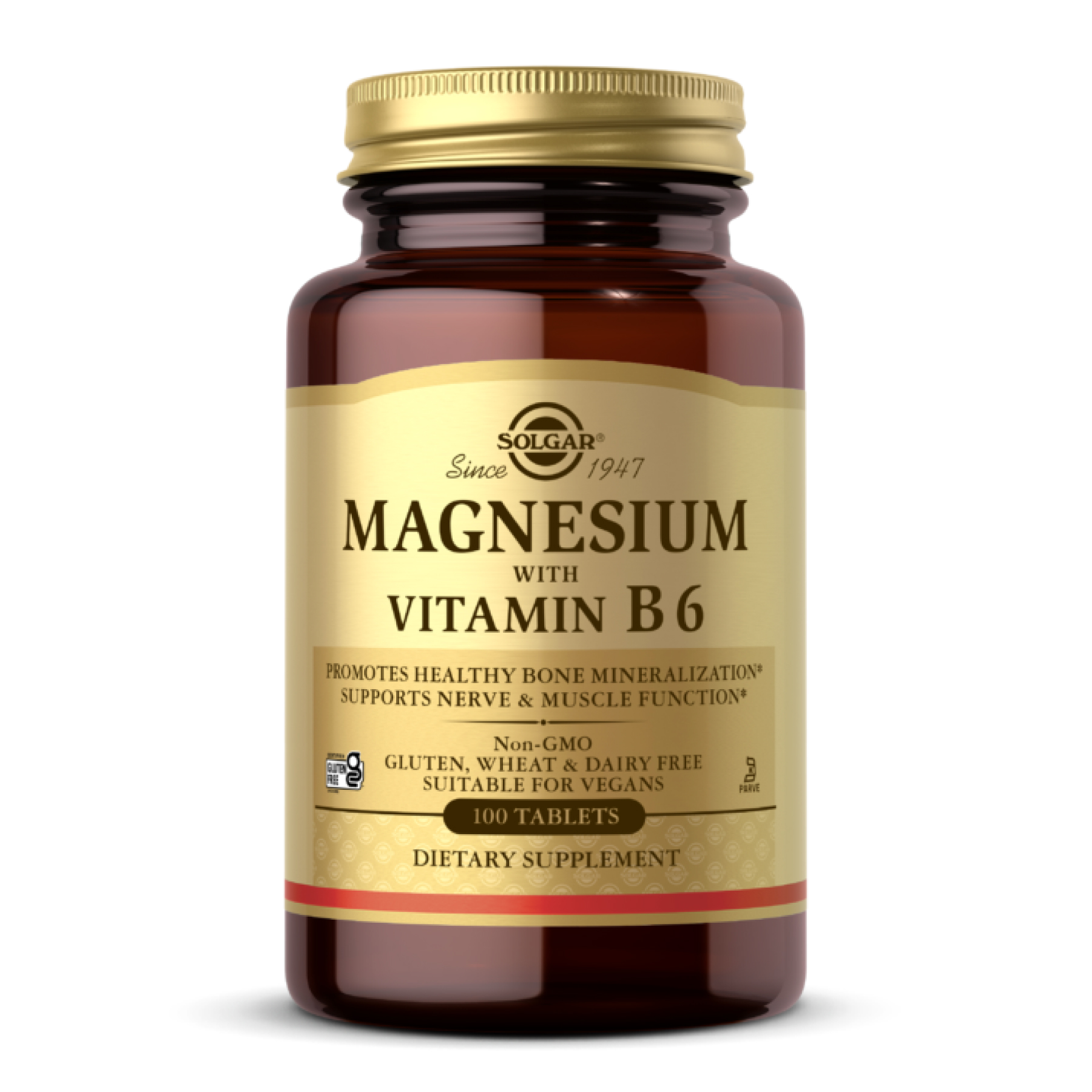 Magnesium with Vitamin B6 - 100 tabs (Пошкоджена банка) — фото 1