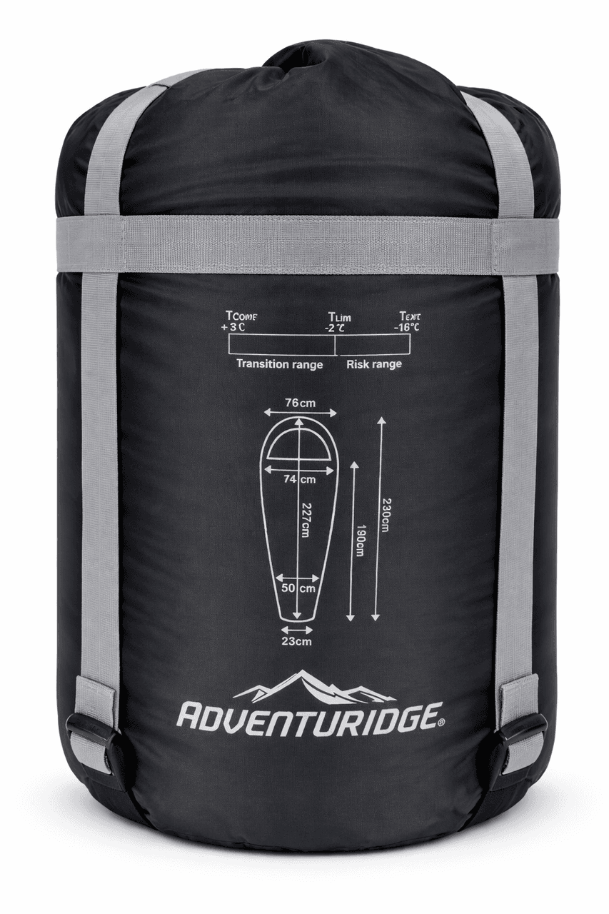 Спальный мешок, спальник весна-осень +3°С Adventuridge серый