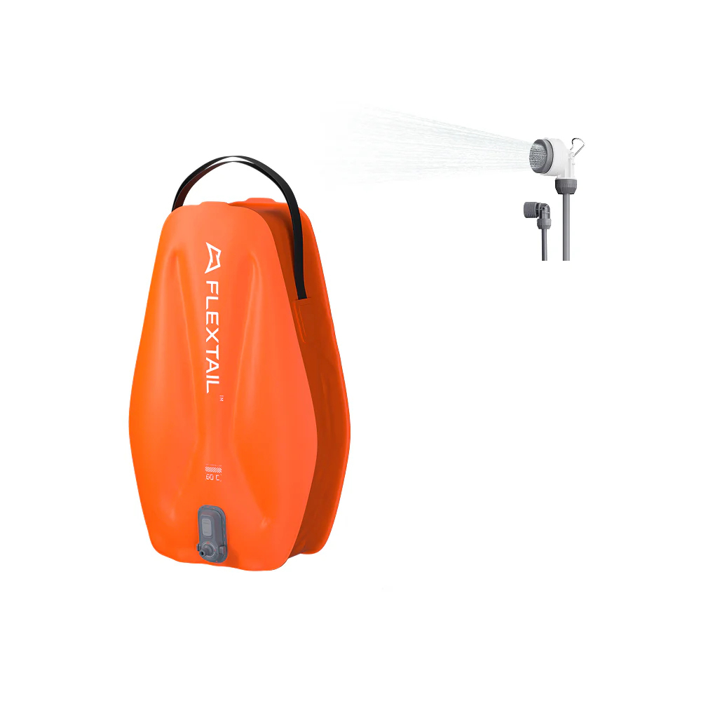 Душ портативный из ємністю и насосом Flextail Tiny Shower Bag, 20л, оранжевый