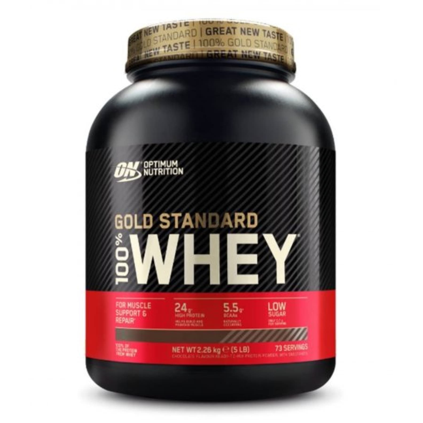 Gold Standart 100% Whey - 2280g Delicios Strawberry (Пошкоджена кришка) — фото 1