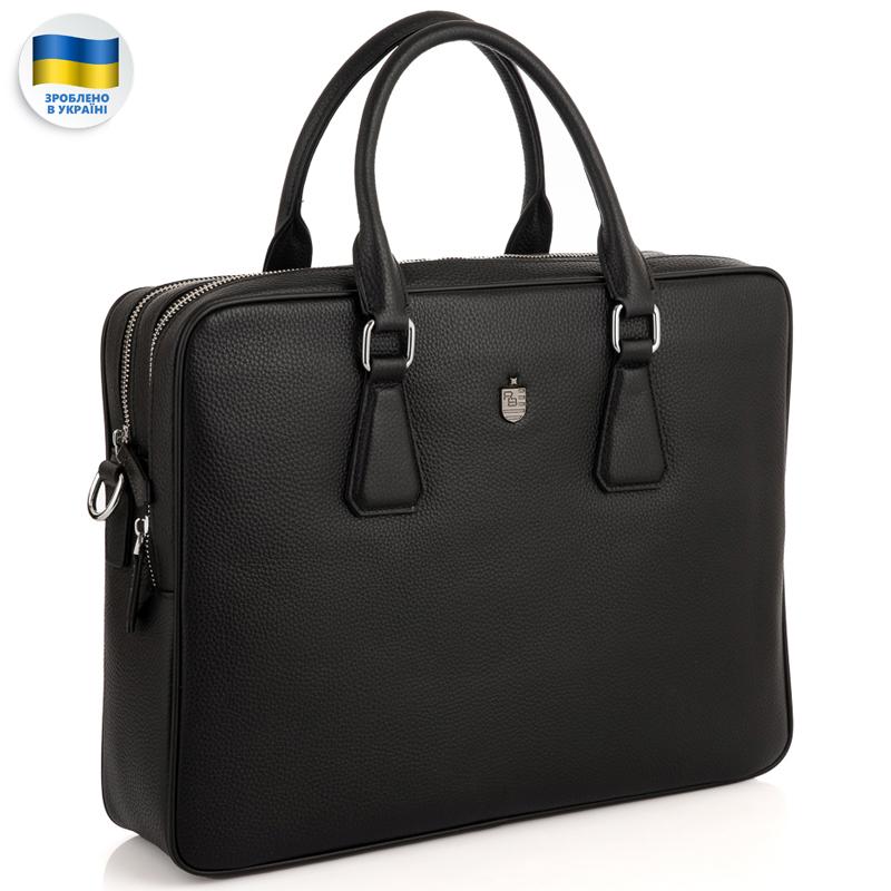 Сумка для ноутбука кожаная мужская черная Royal Bag RB29-9020-6A