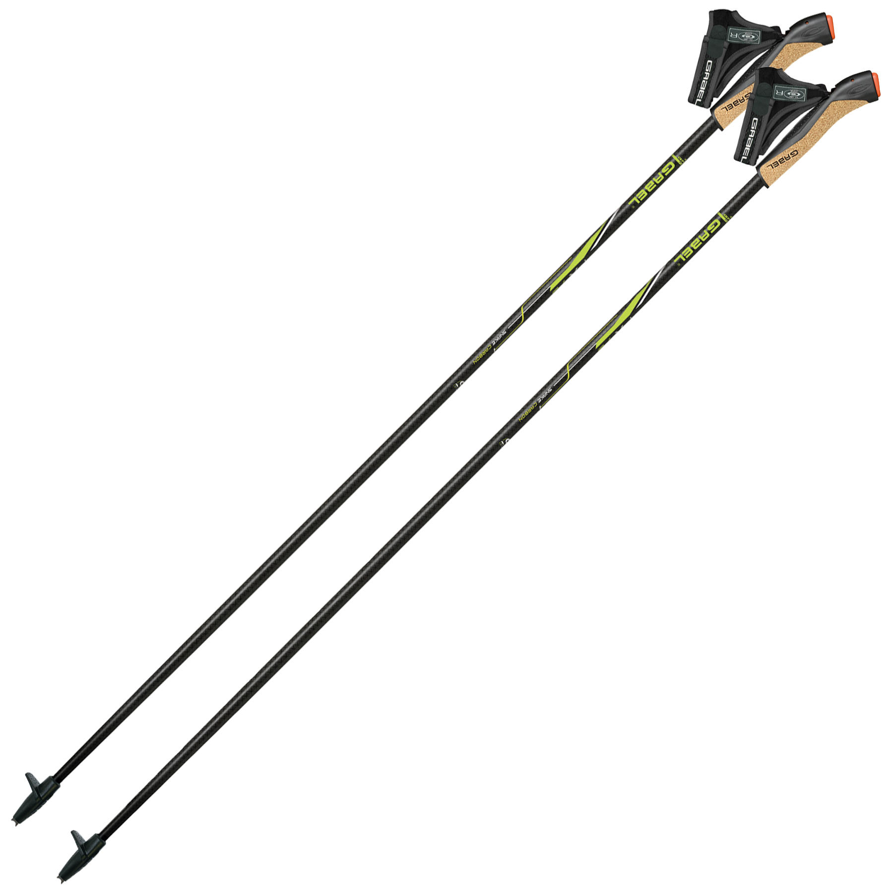 Палиці для скандинавської ходьби Gabel FX-75 Snake Carbon 110 Dual Spike (7009351011100) — фото 1