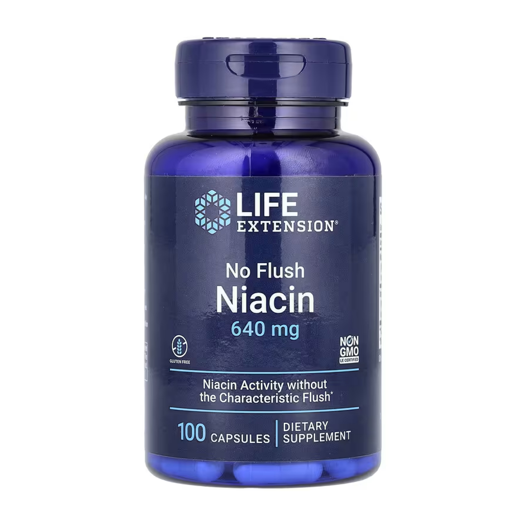 No Flush Niacin 640 mg - 100 caps — фото 1