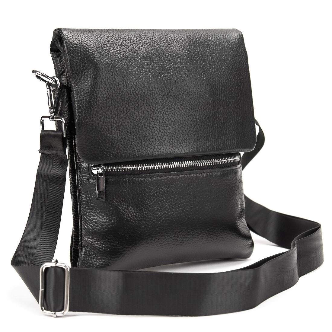 Кожаный мужской мессенджер с клапаном Tiding Bag M56-2056A