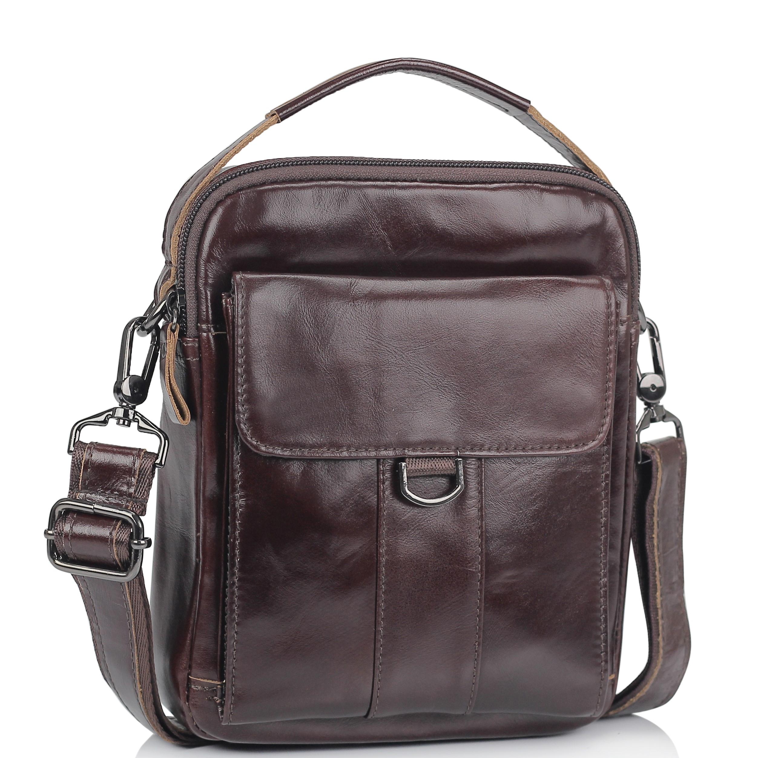Коричнева сумка месенджер через плече Tiding Bag N2-8013DB — фото 1