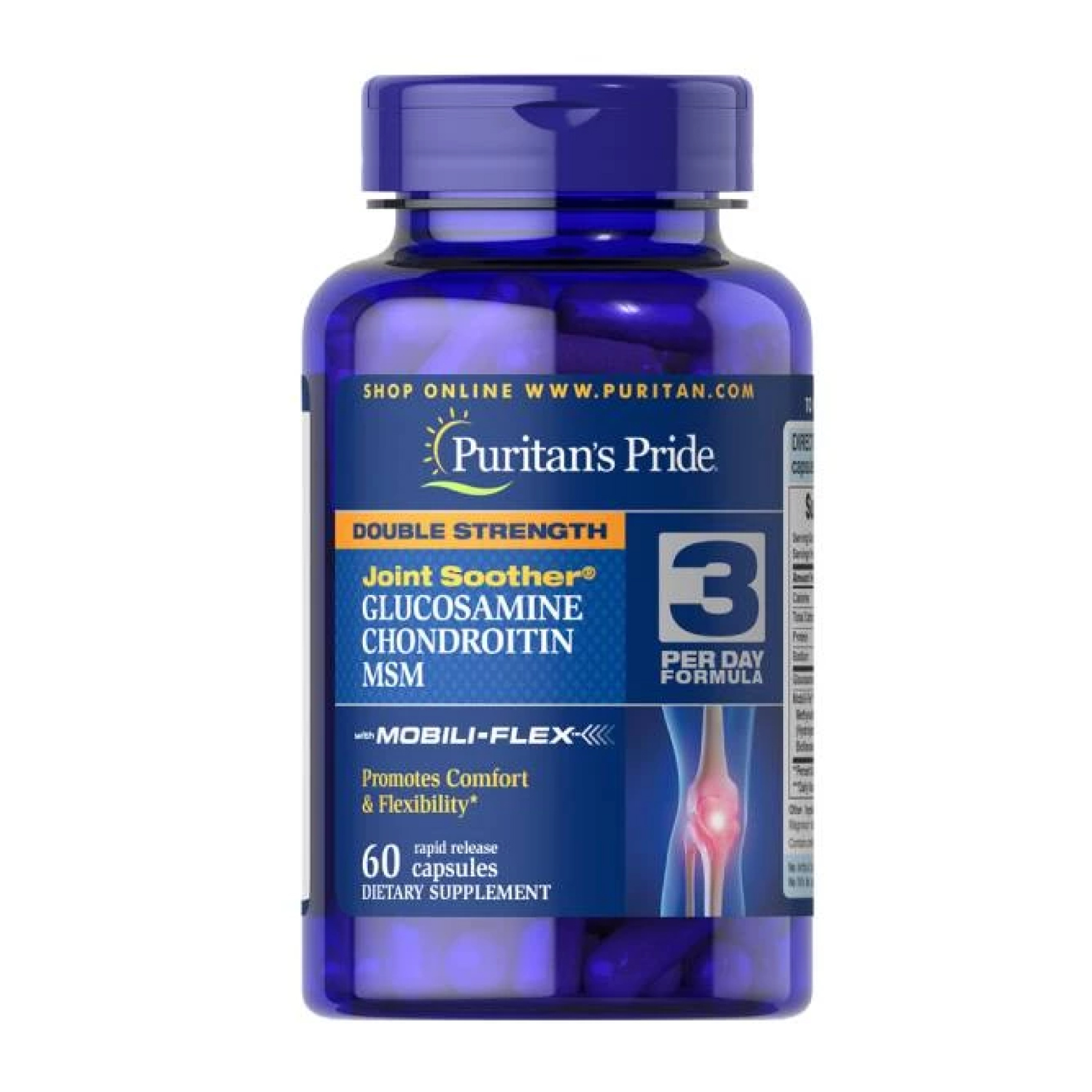 Glucosamine Chondroitin MSM Double Strength - 60 Caplets (Пошкоджена банка) — фото 1