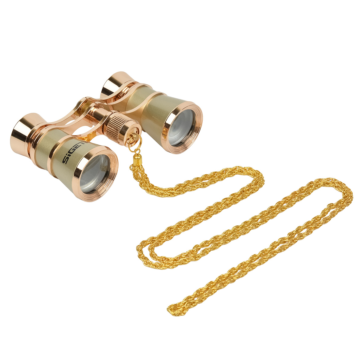 Театральний бінокль SIGETA TEATRUM S 3x25 (з ланцюжком) Gold — фото 1