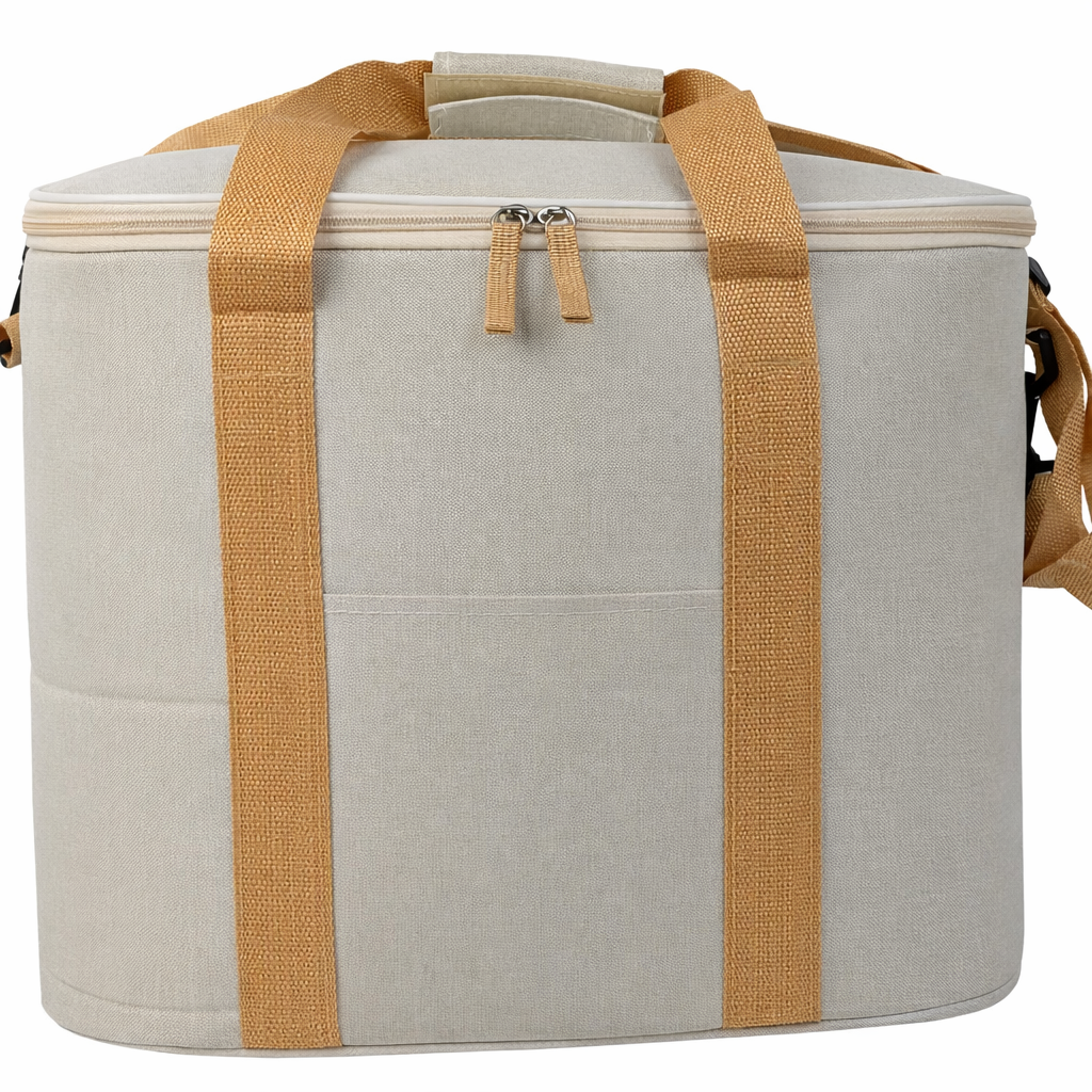 Легкая термосумка, сумка холодильник 30L Cooling Cooler Bag бежевая