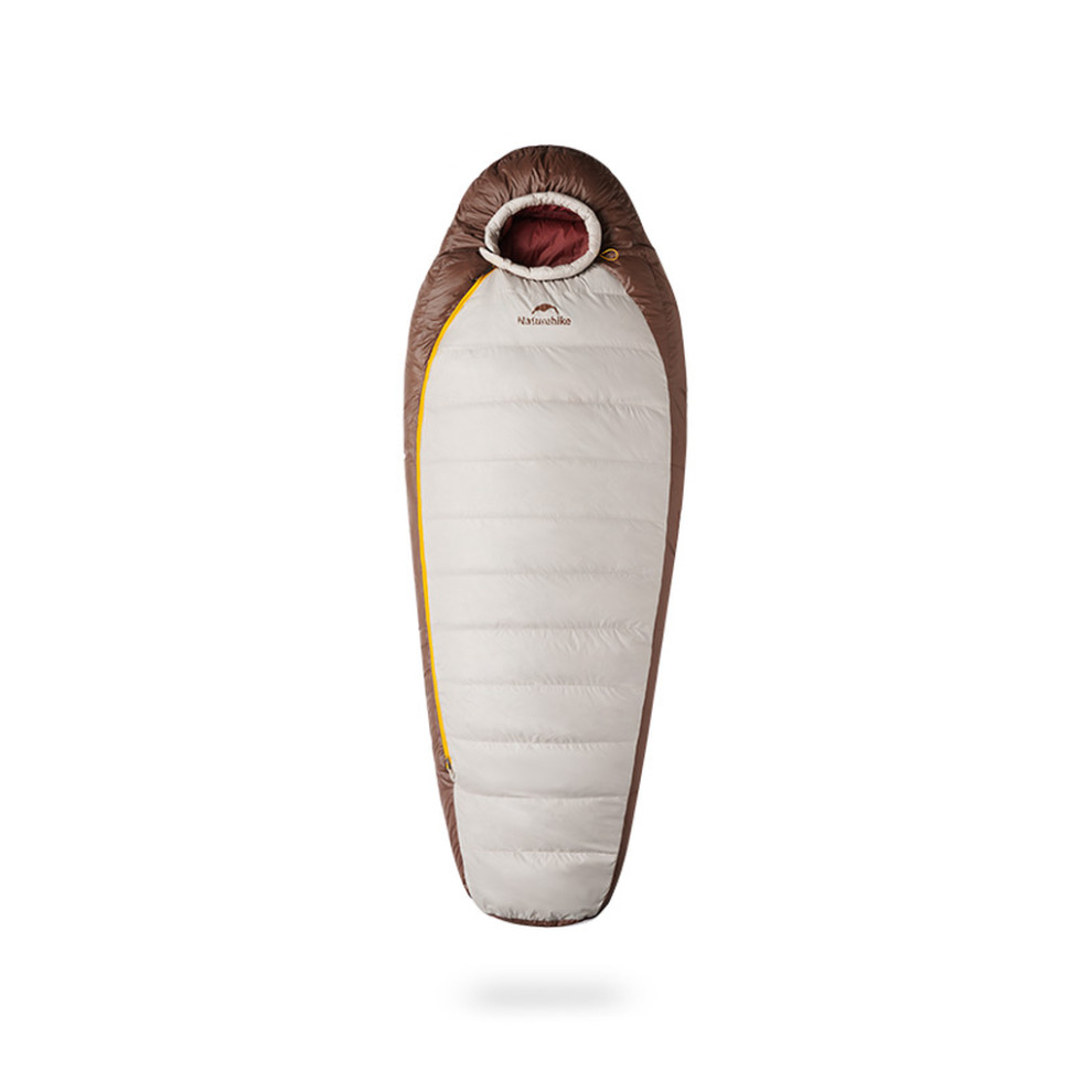 Спальник з натуральним пухом Naturehike Snowbird CNK2550WS014 SP550, p-р L, коричневий 992 г