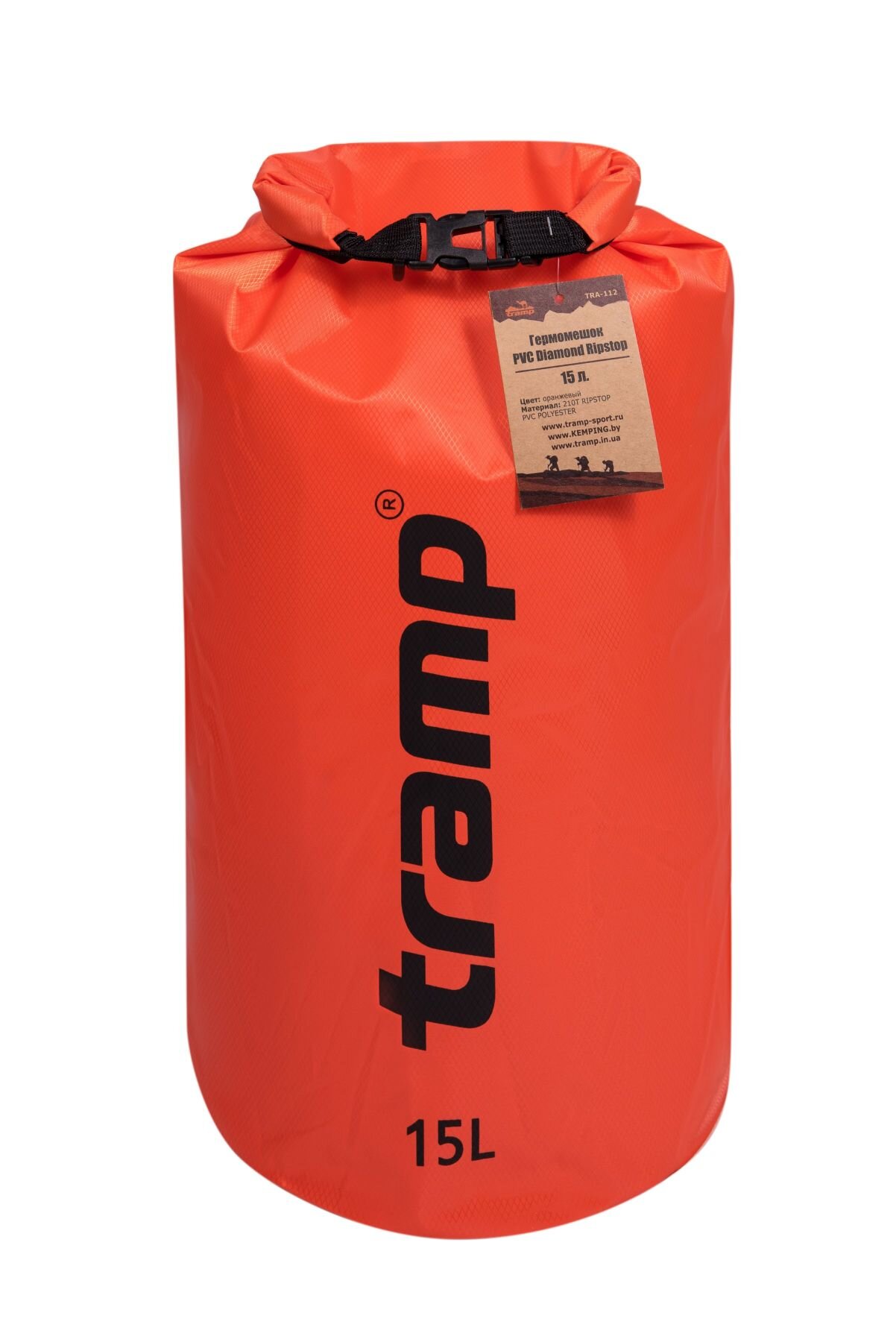Гермомешок Tramp PVC Diamond Rip-Stop 15 Помаранчевий