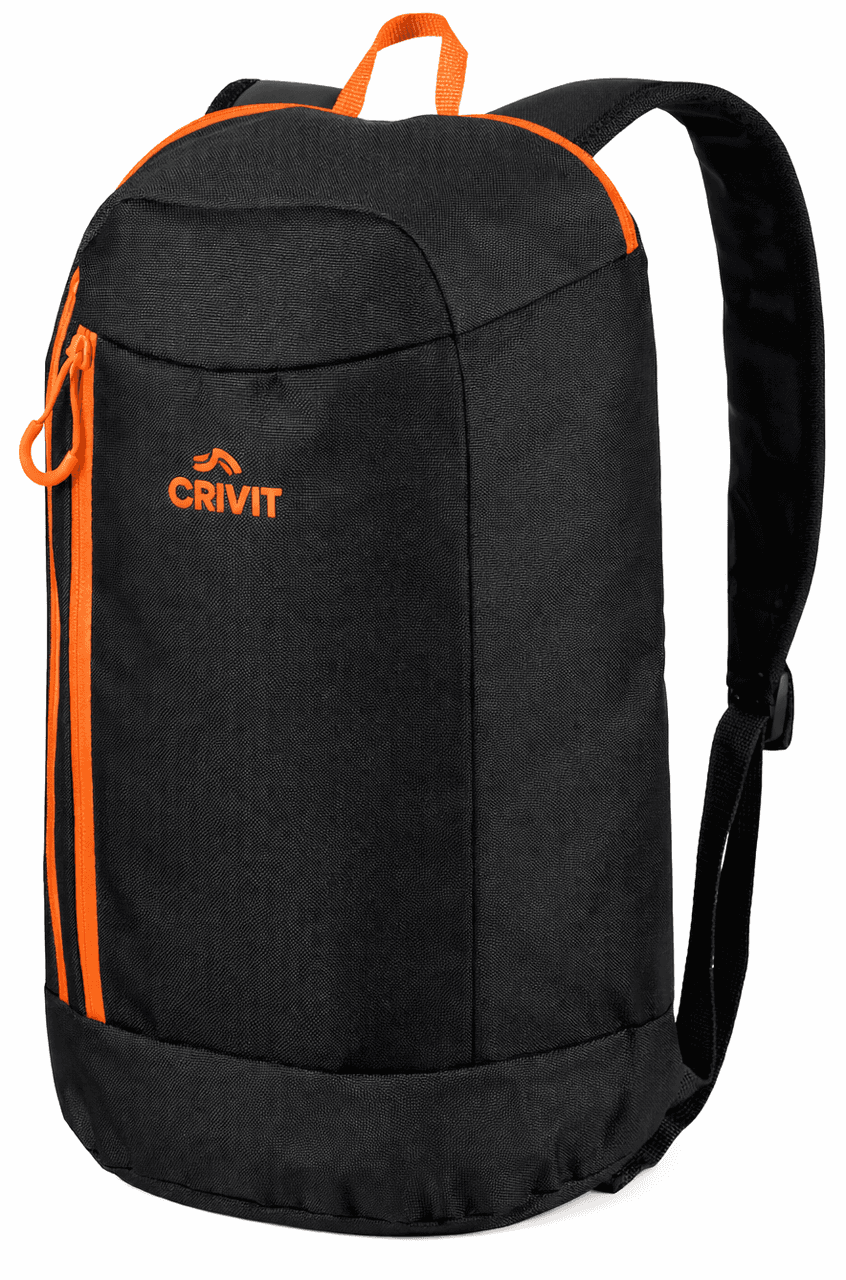 Небольшой городской рюкзак 10L Crivit Mini черный с оранжевым