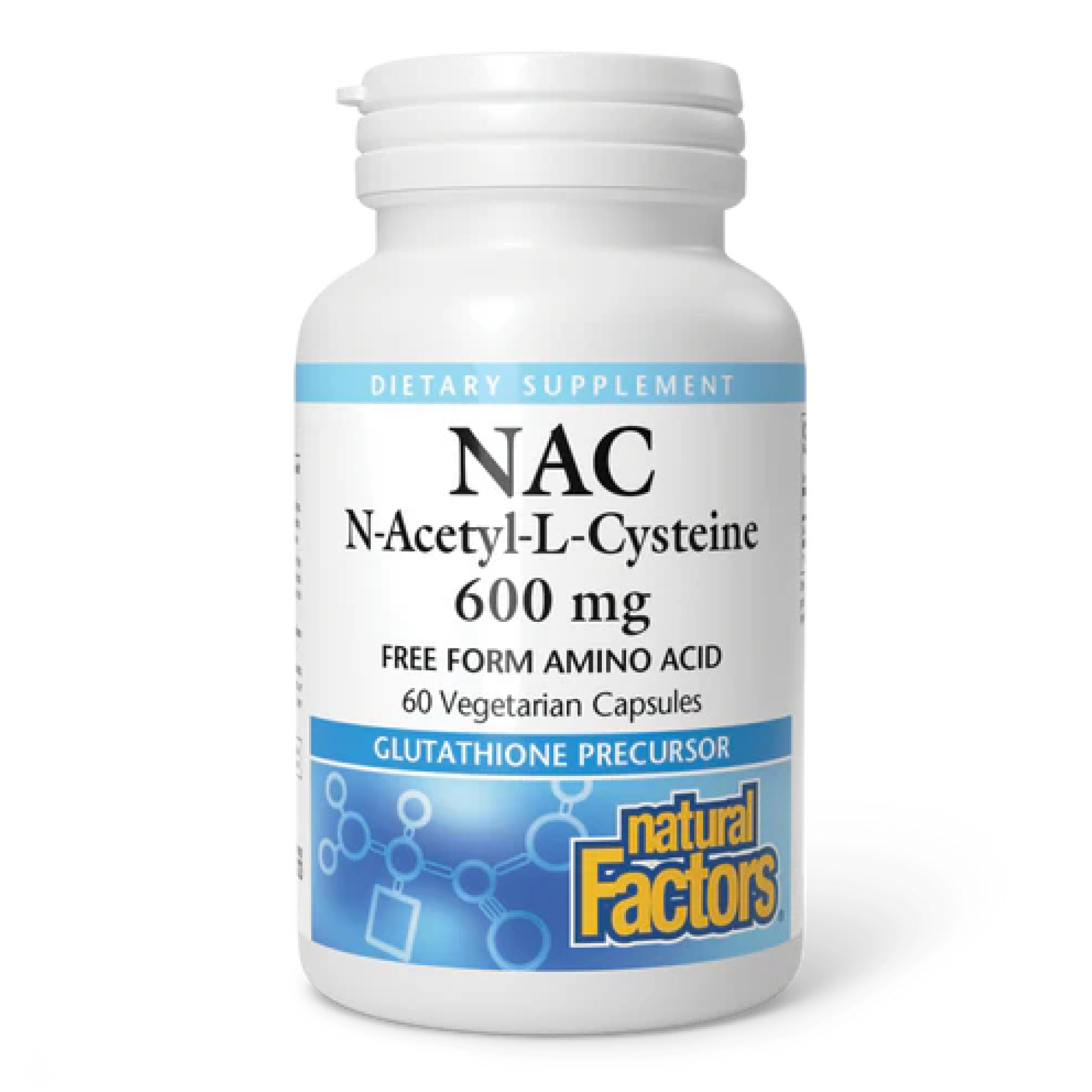 N-Acetyl-L-Cysteine Amino Acid 600mg - 60 vcaps (Пошкоджена банка) — фото 1
