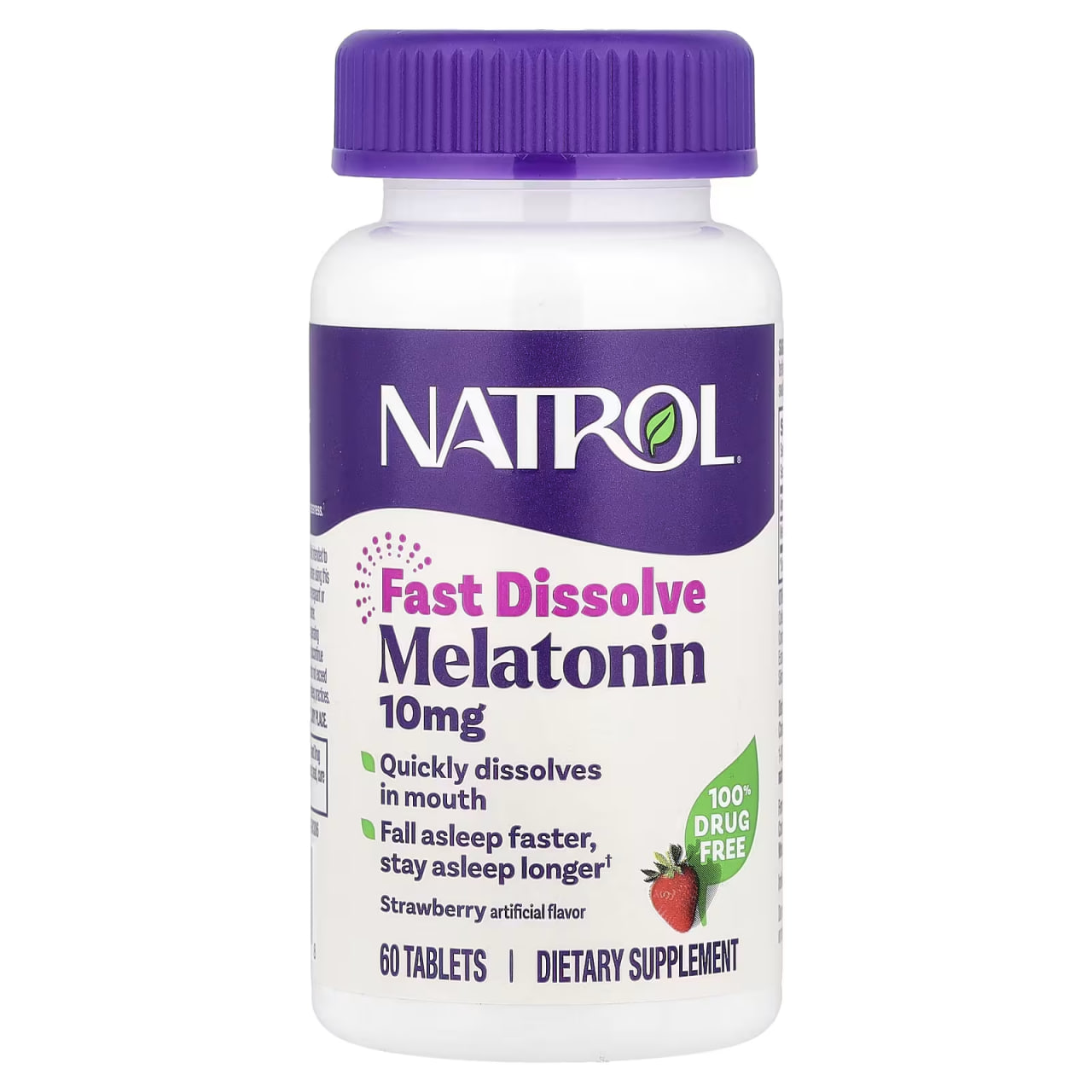 Fast Dissolve Melatonin 10mg - 60 tabs (Пошкоджена етикетка) — фото 1
