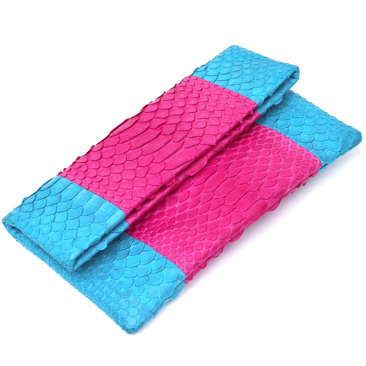 Яскравий жіночий клатч Snake Leather sale_14993 Рожевий — фото 1