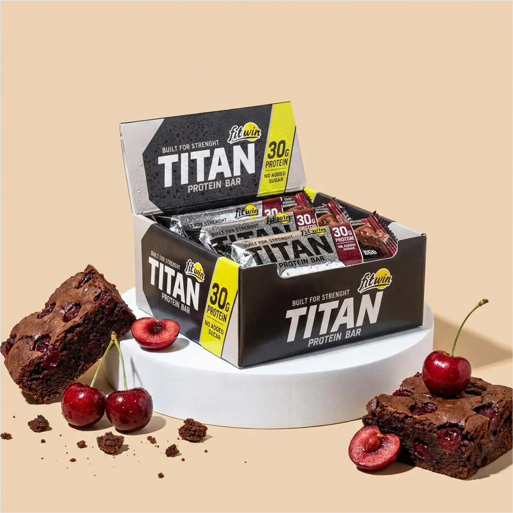 TITAN BAR - 9x85g Cherry Brownie