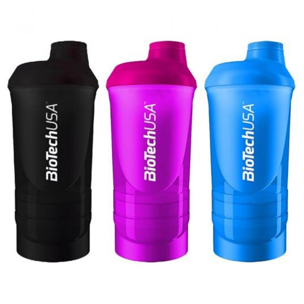 Shaker Wave - 600ml plus 250ml plus 100ml Black-smoked — фото 1